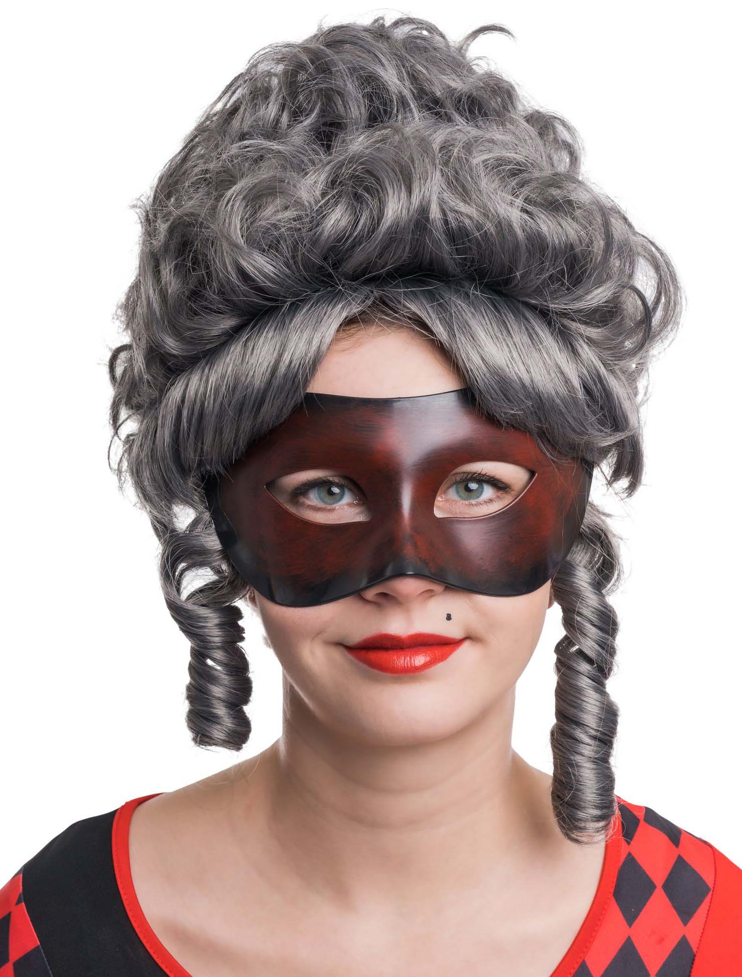 Venezianische Maske metallic braun