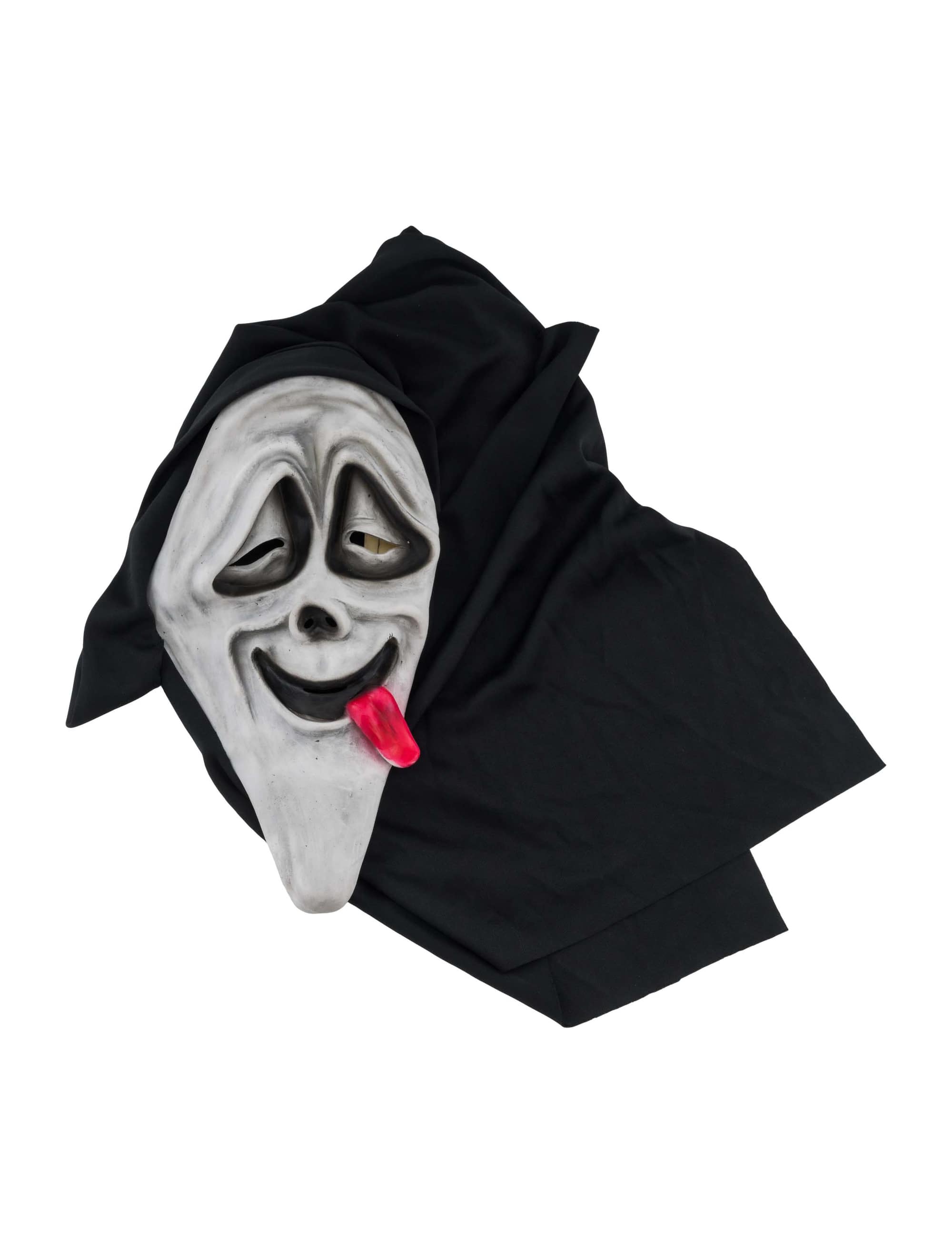 Latexmaske Schrei schwarz/weiß