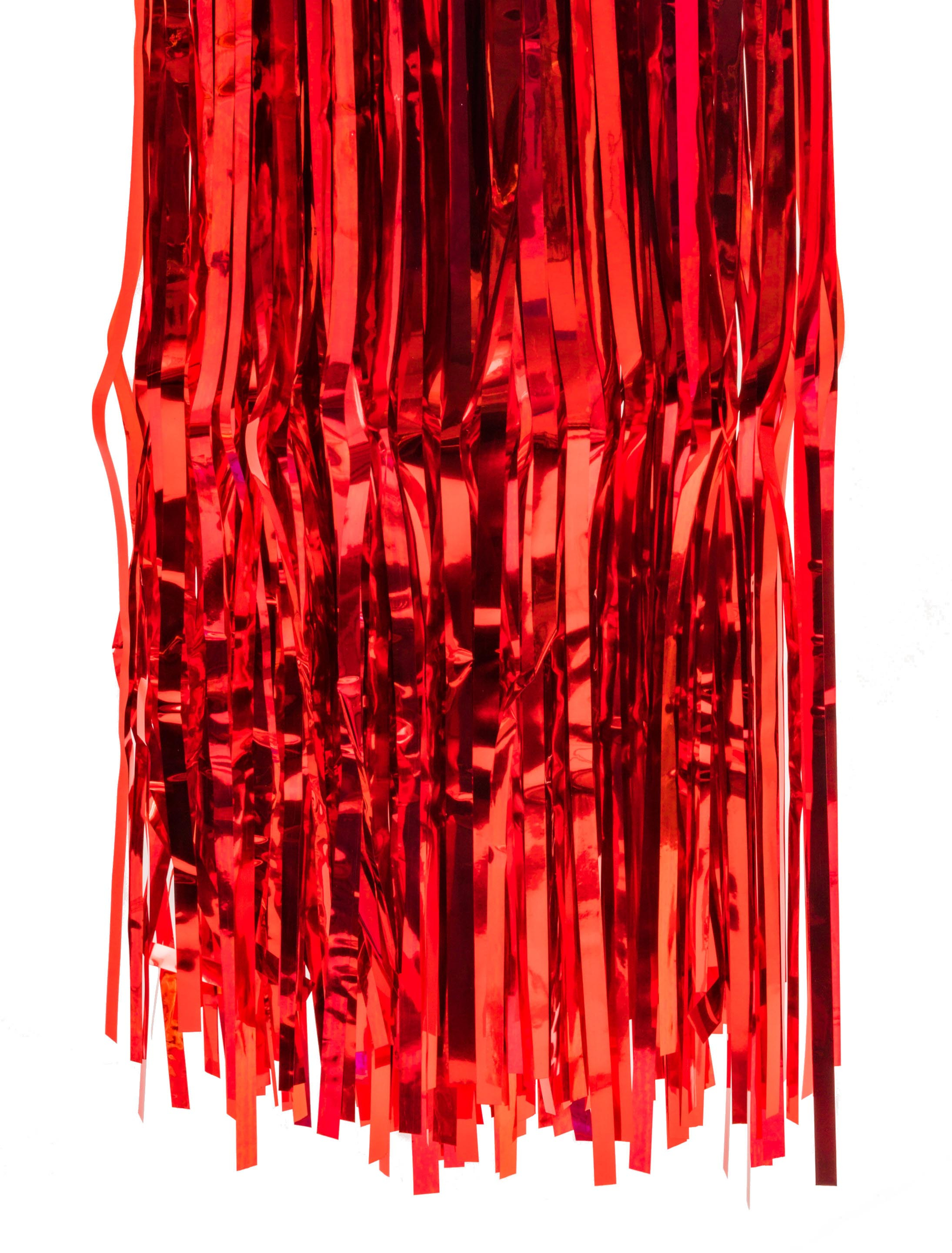 Tischrock Lametta metallic 0,7m x 4,2m rot