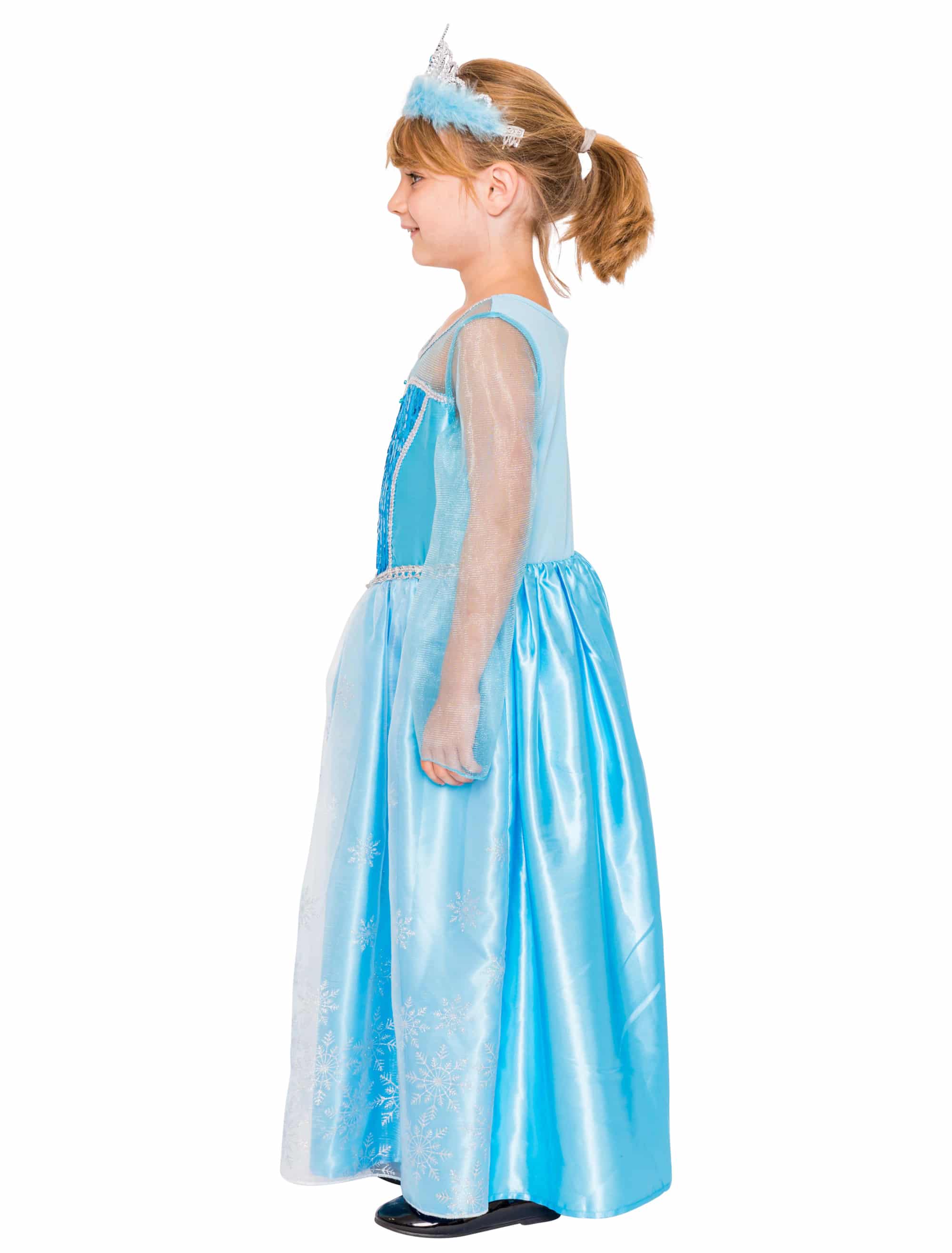 Kleid Prinzessin Kinder Mädchen blau 140