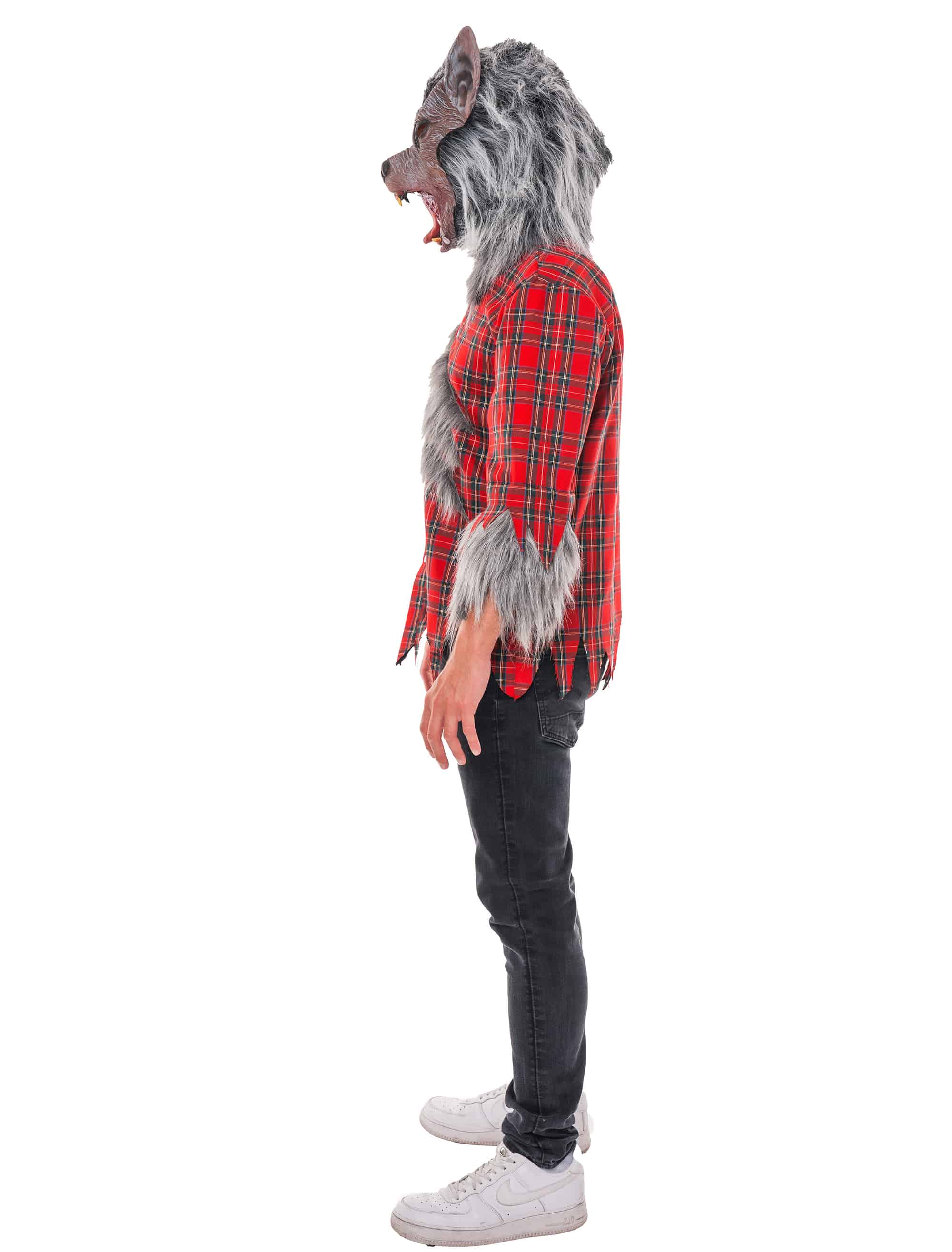 Hemd Werwolf Karos rot/schwarz S/M