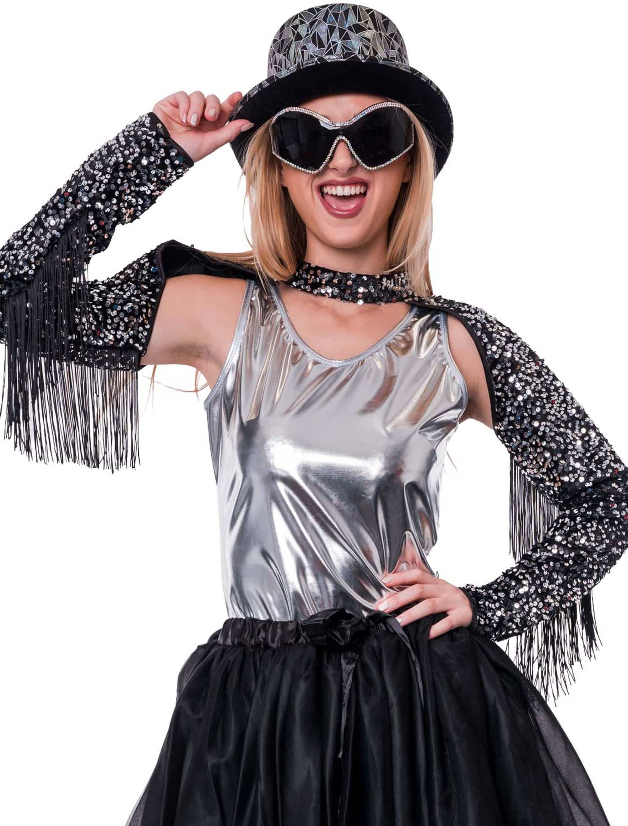 Body Metallic Damen silber L/XL