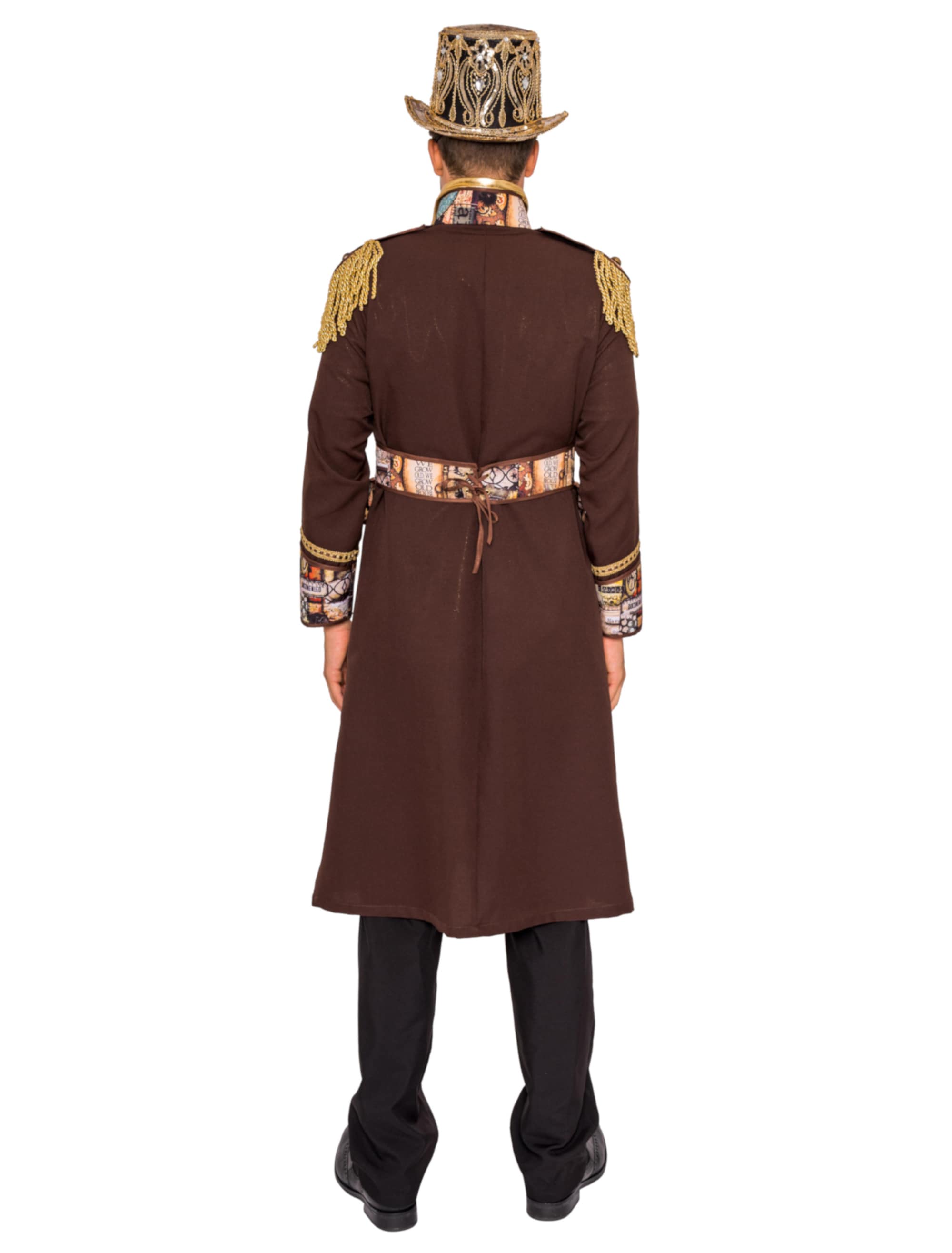 Uniformmantel Steampunk Herren braun 52