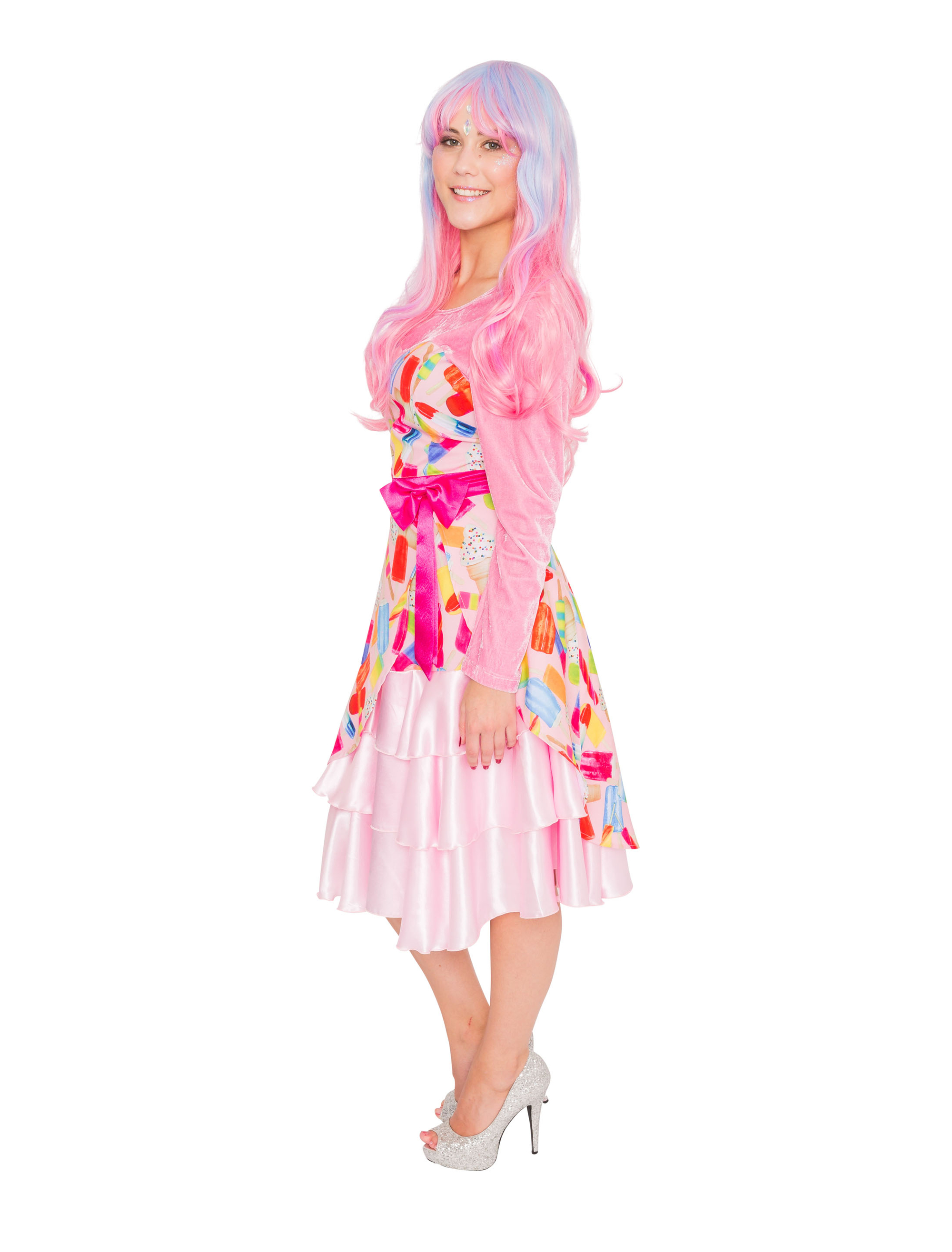 Kleid Candy Ice Cream Damen rosa 2XL
