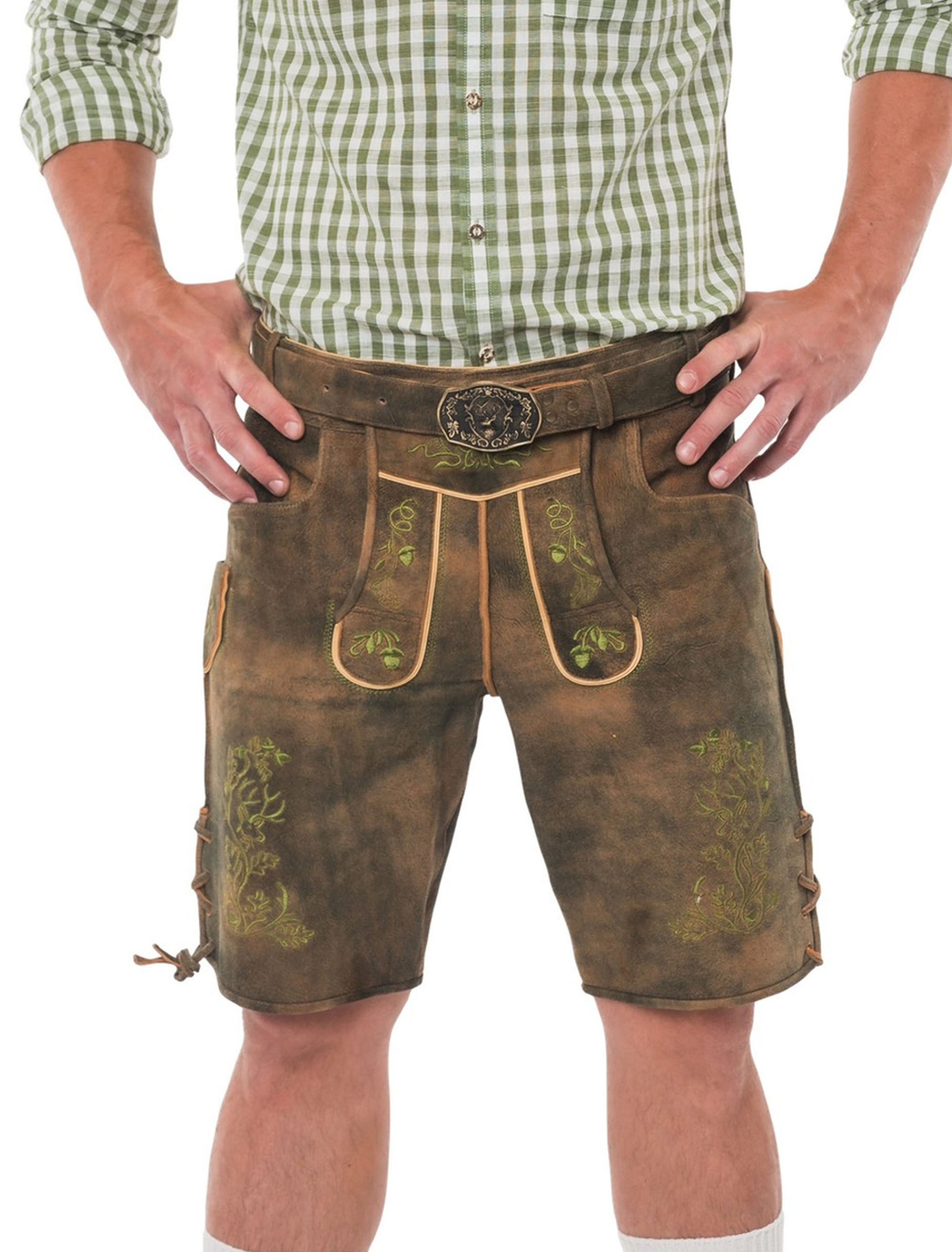 Lederhose Ludwig kurz Herren braun S