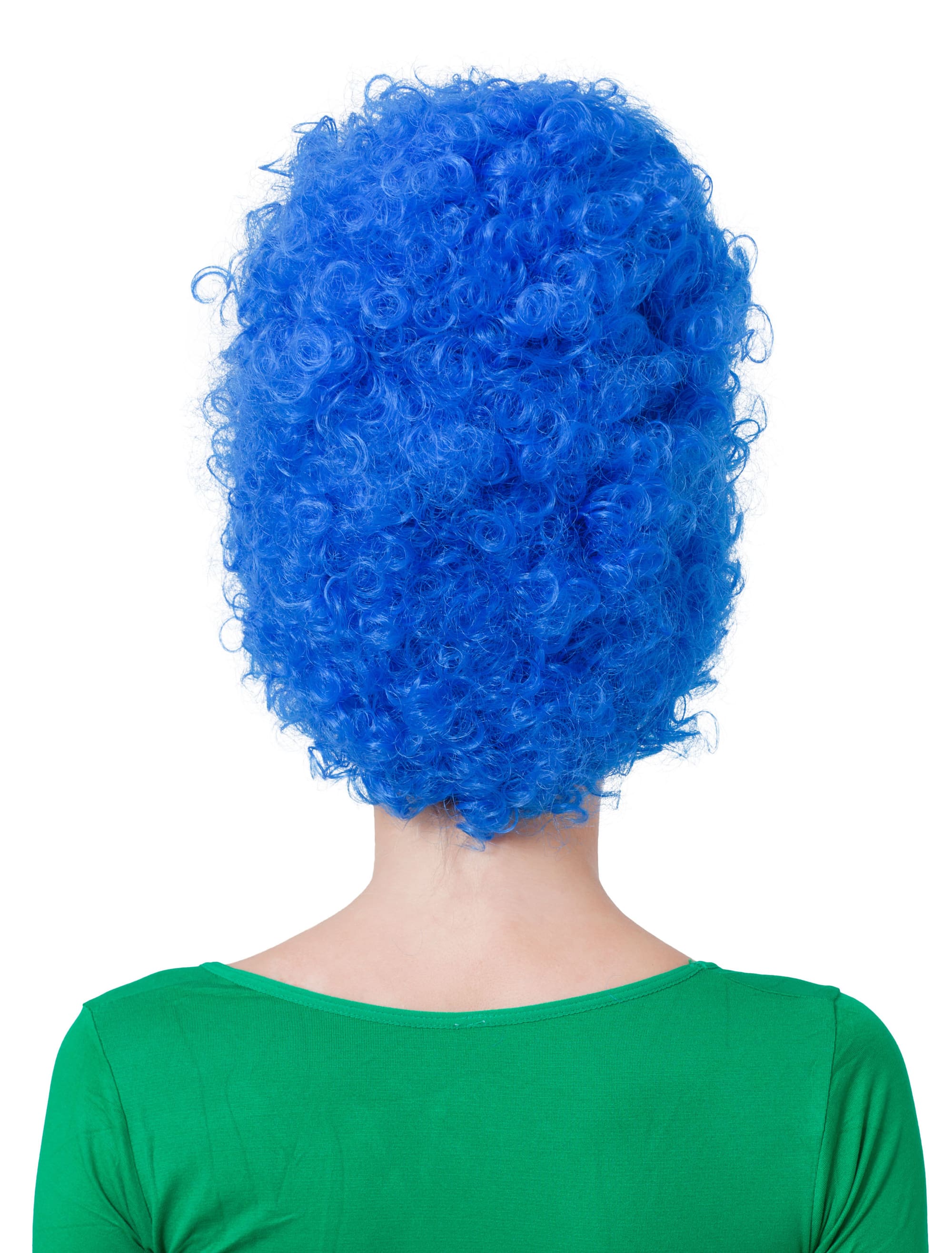 Perücke Margie Turmfrisur lockig blau