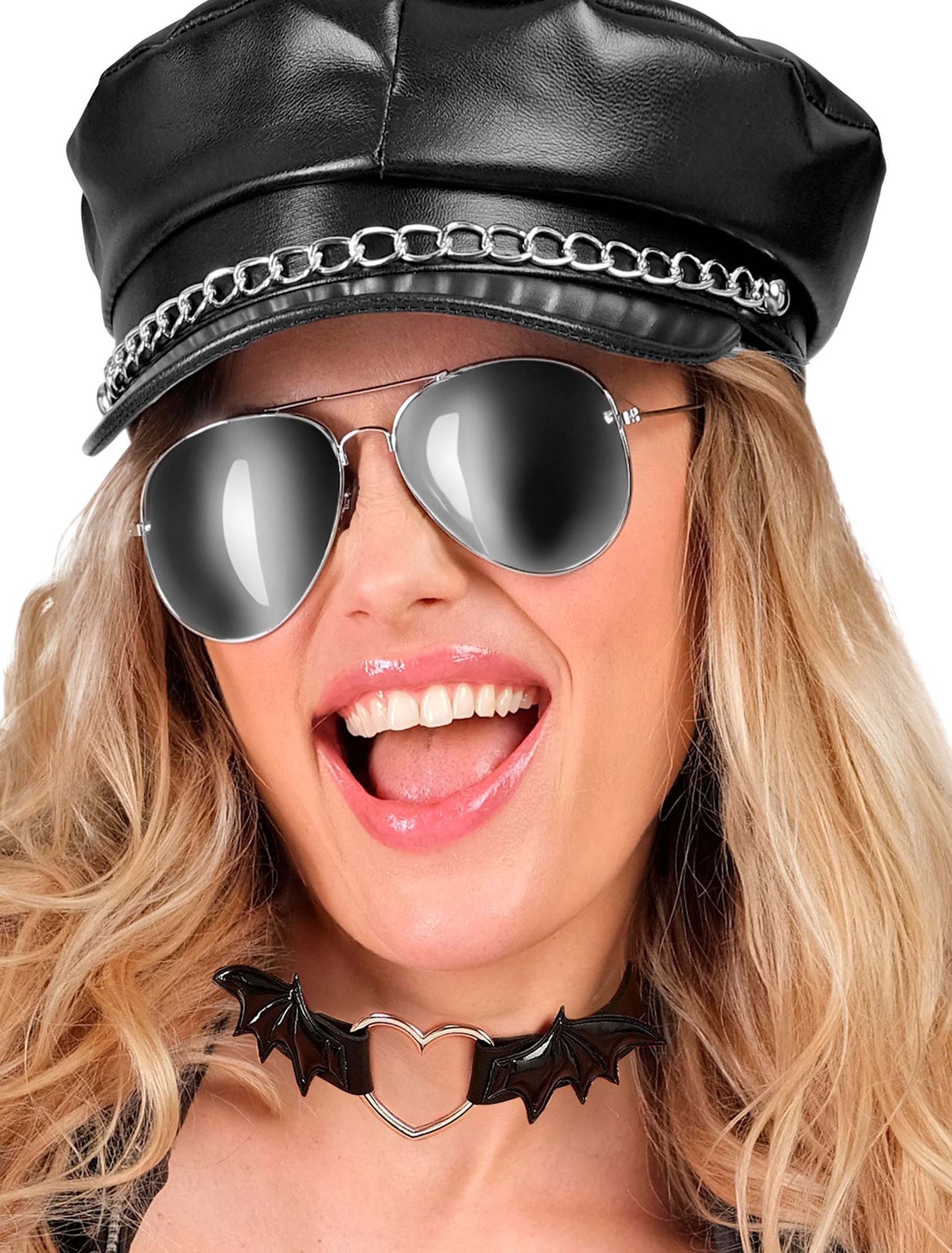 Choker mit Herz und Fledermausflügeln schwarz