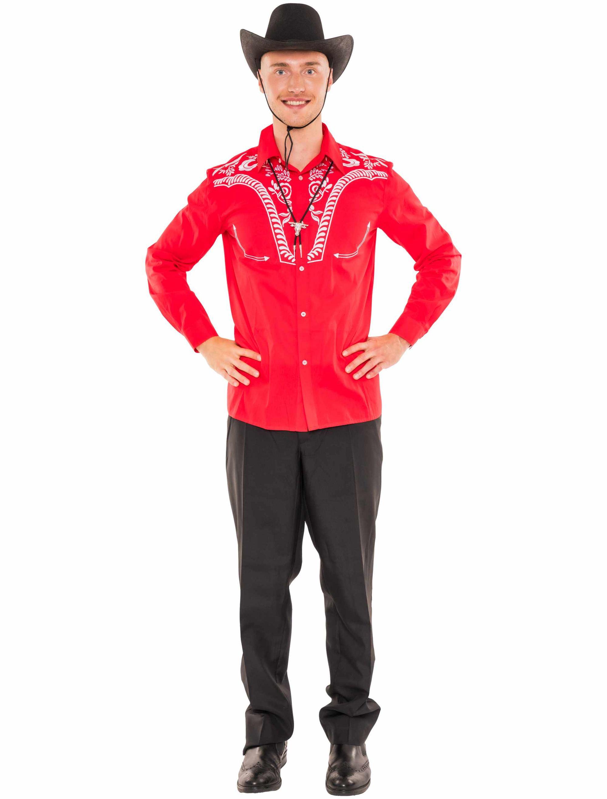 Hemd Cowboy Herren rot M