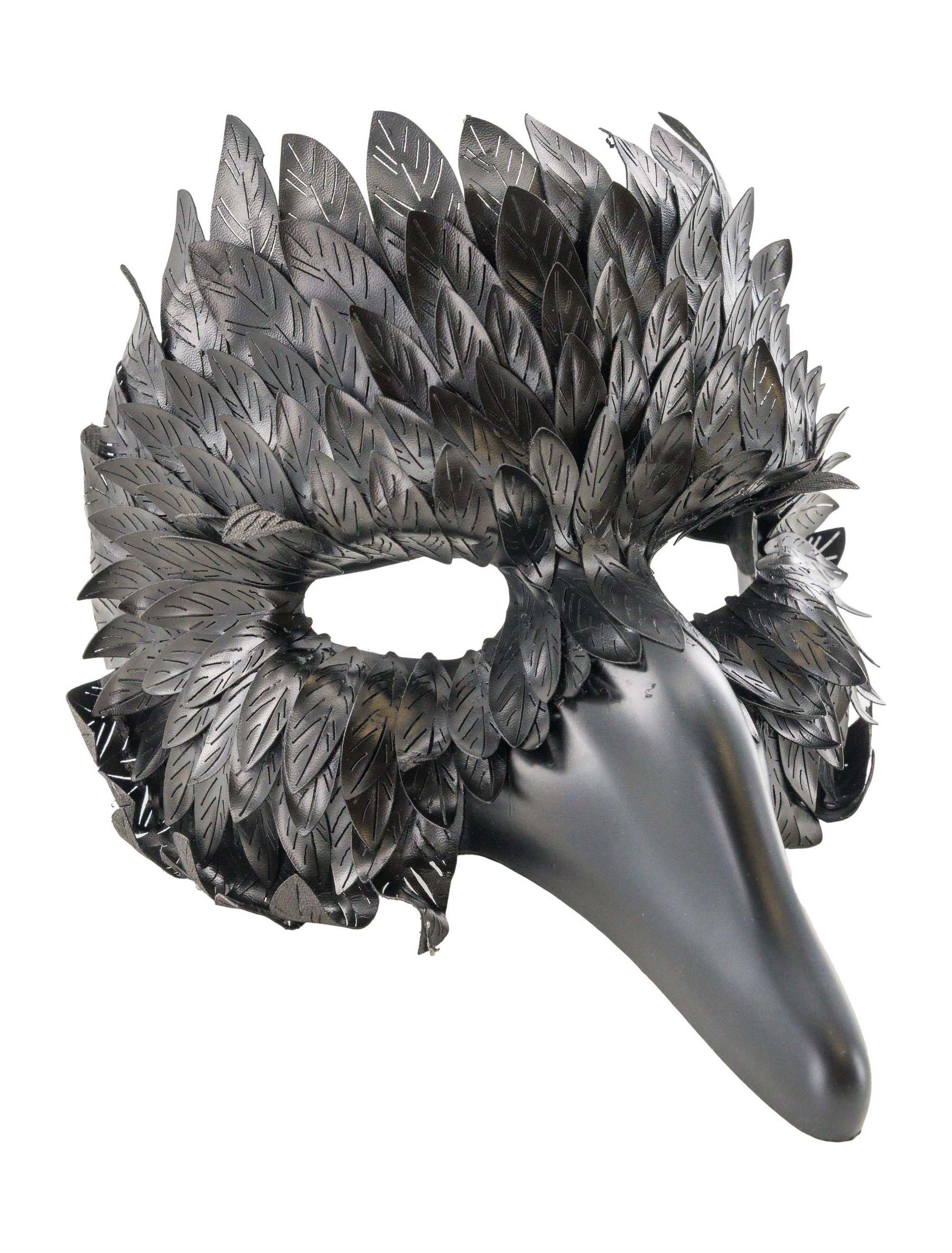 Halbmaske Rabe kurze Nase schwarz