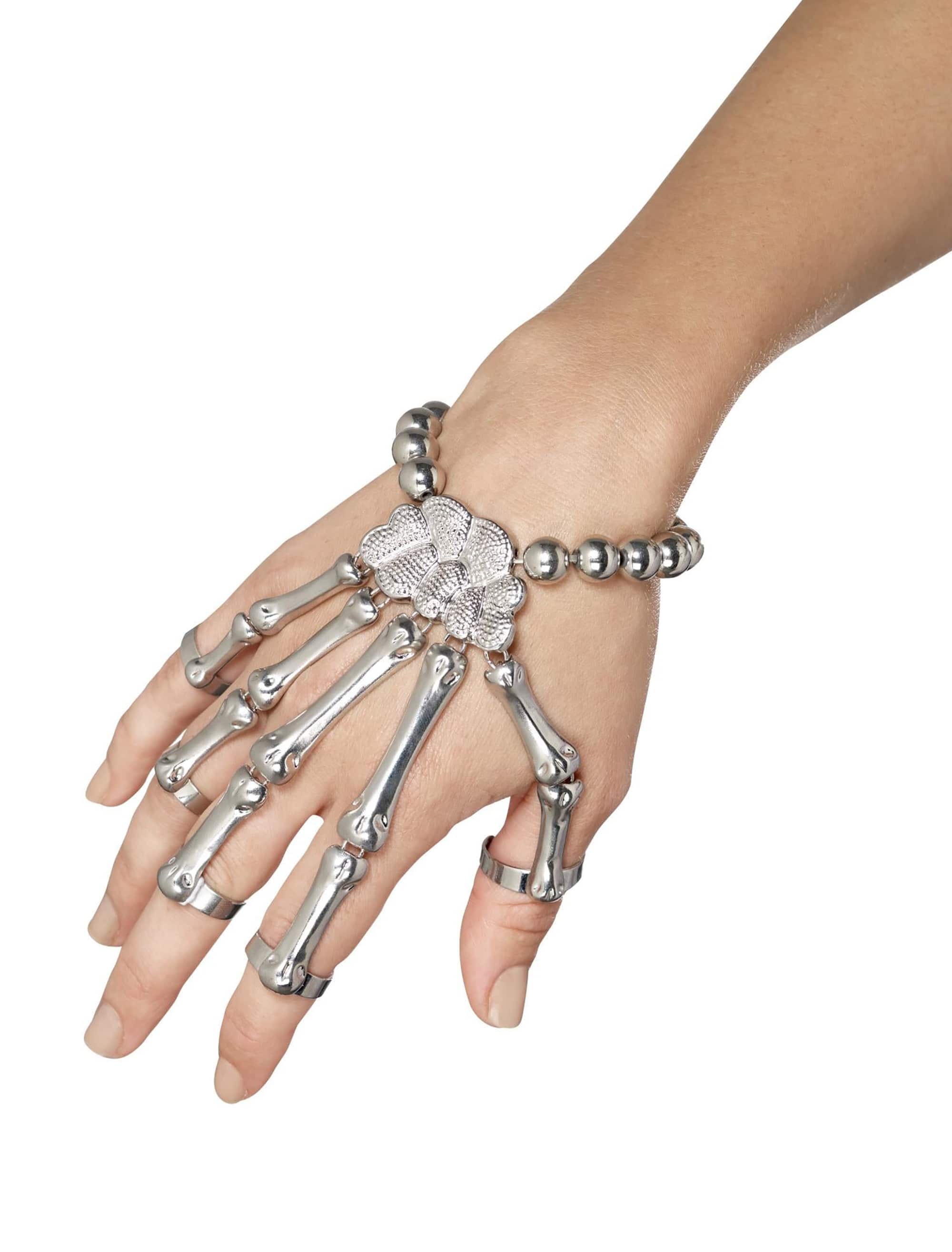 Handschmuck Skelett silber