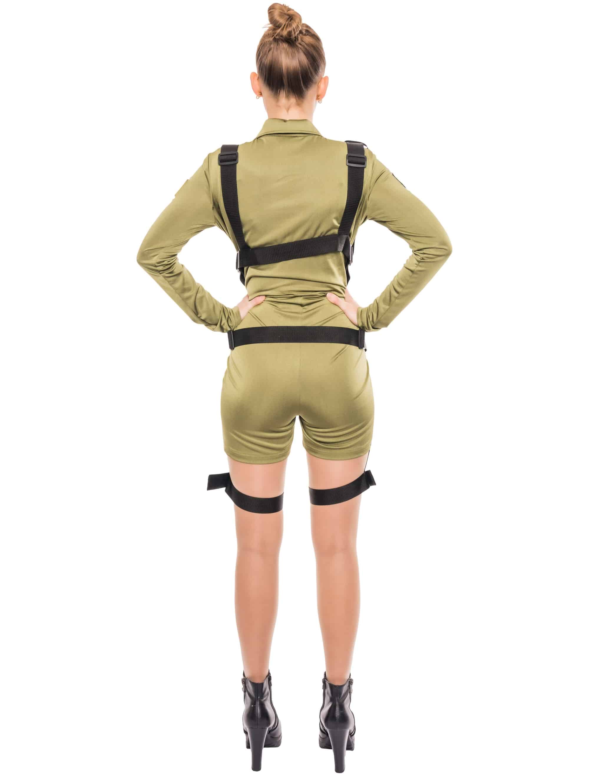 Jetpilot kurz Unifarben Damen olivgrün L/XL