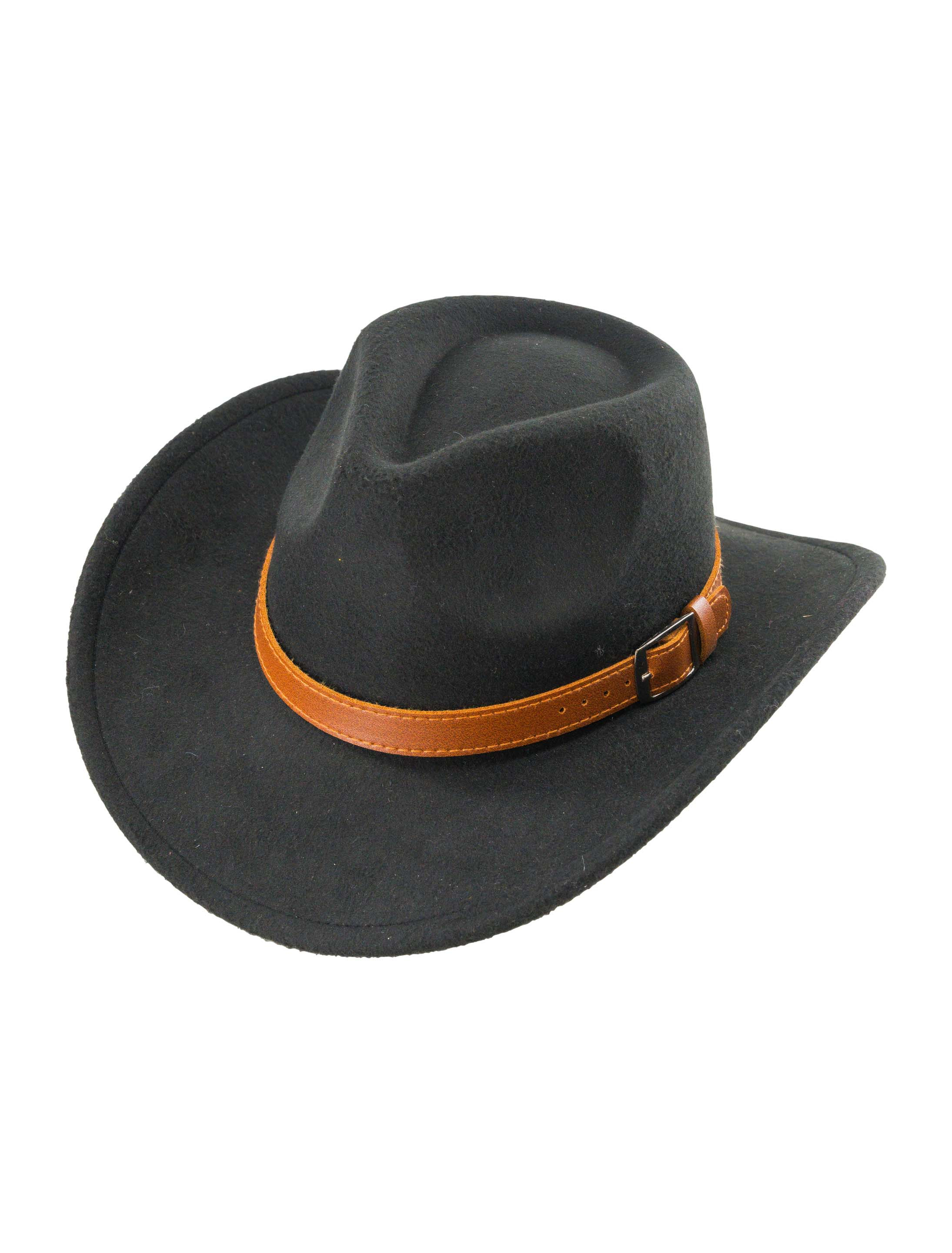 Cowboyhut mit Band schwarz/braun one size