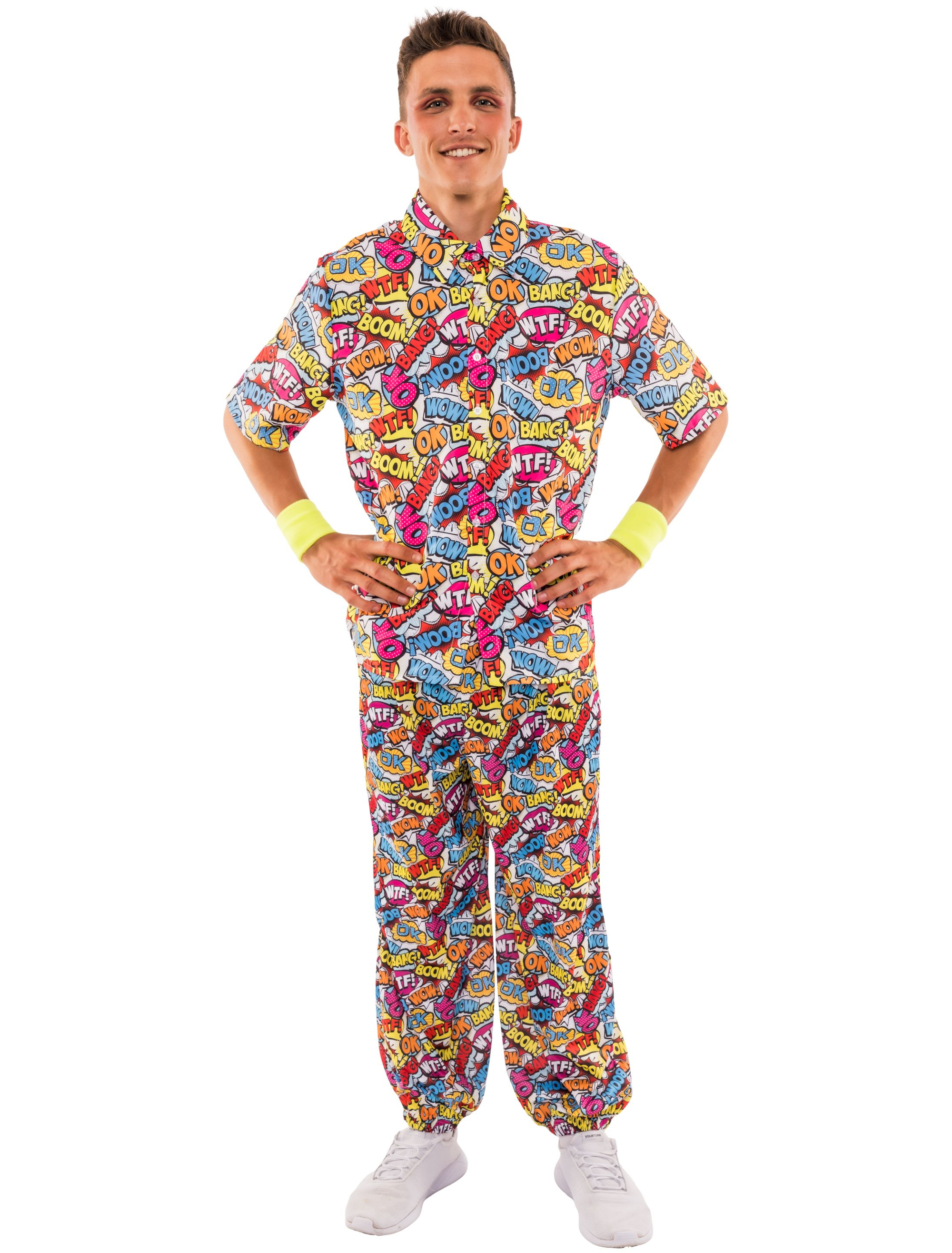 Hemd mit Comic Print Herren bunt XL