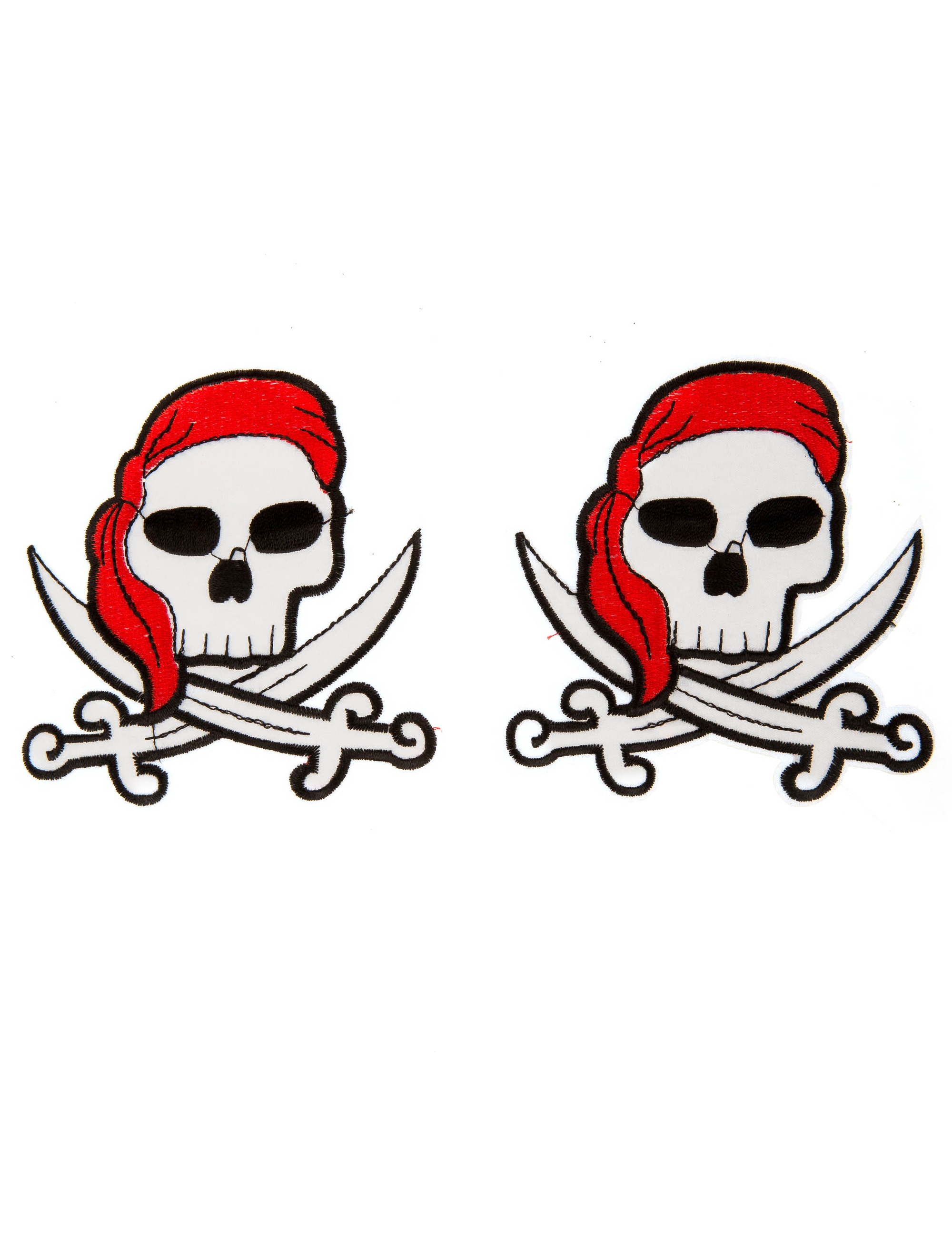 Bügelpatch Totenkopf Pirat 2 Stk.
