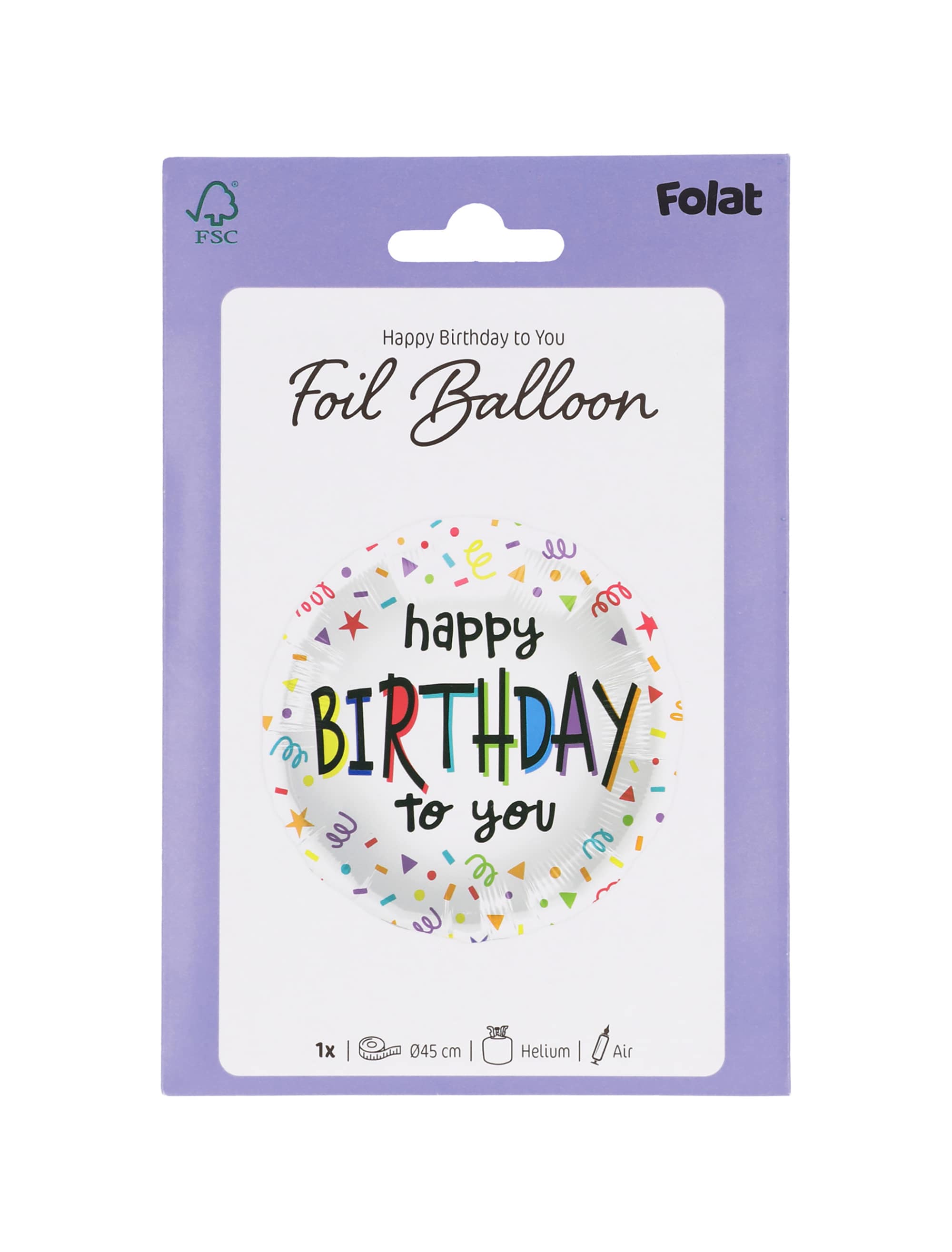Folienballon Happy birthday to you S bunt