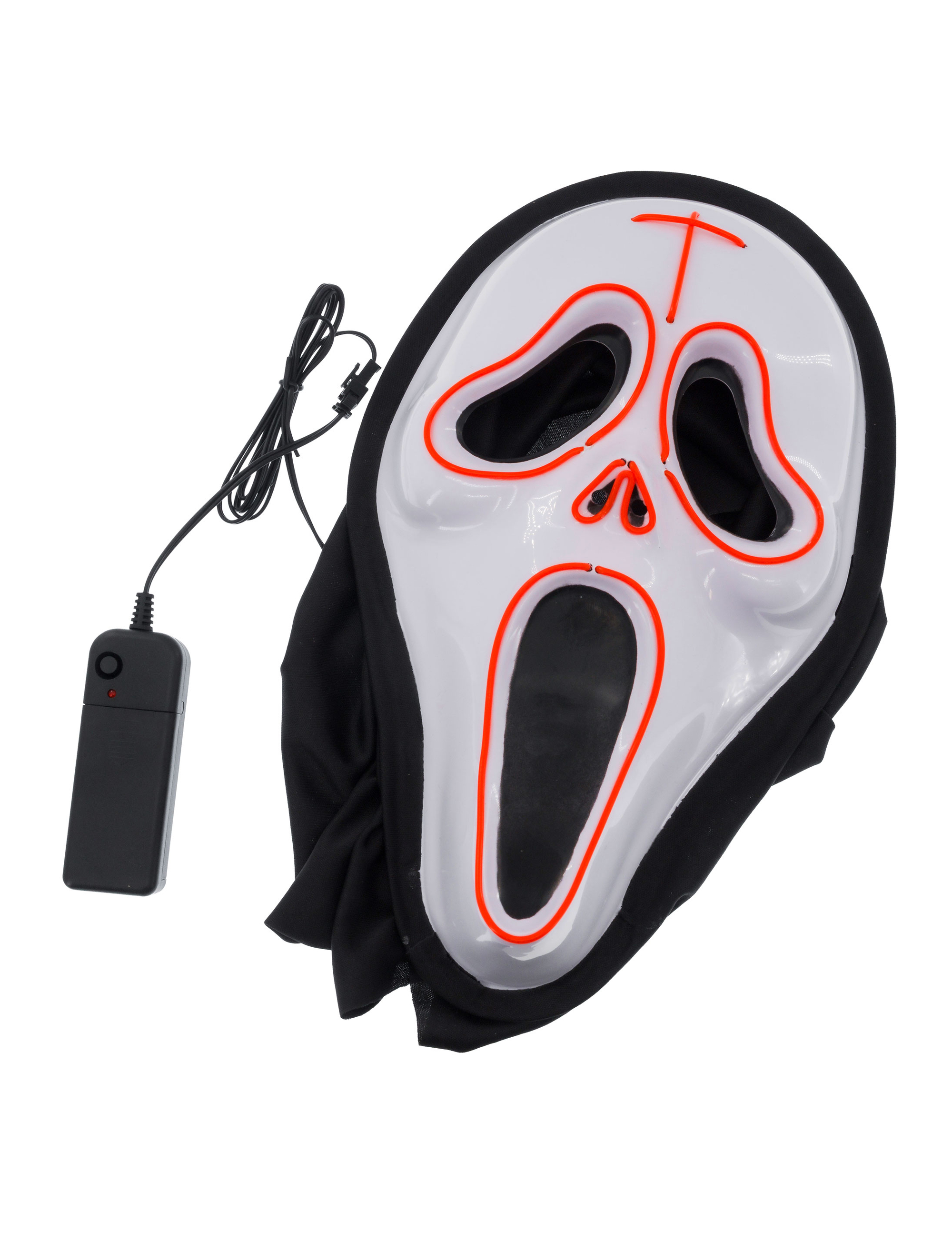 LED Maske Schrei rot