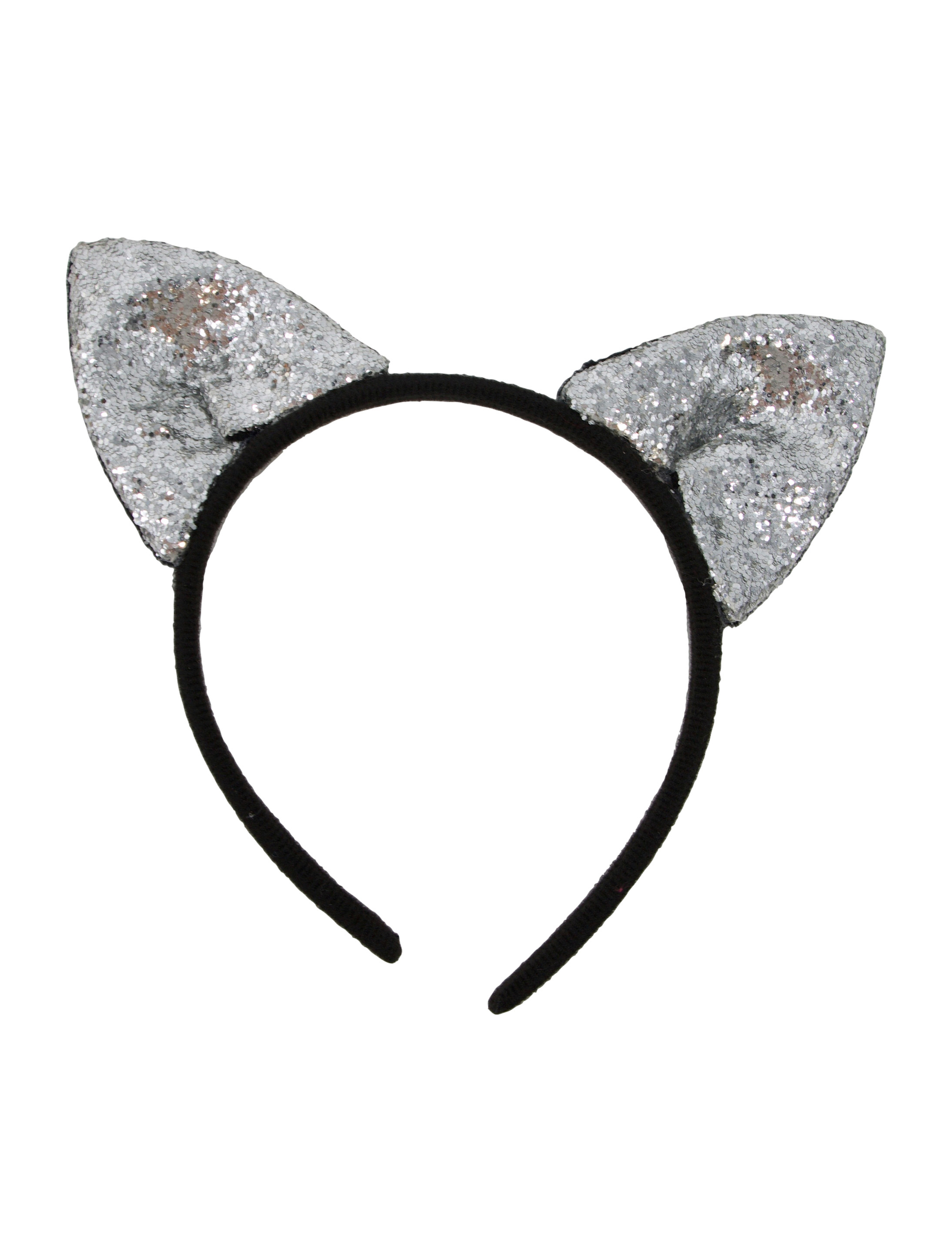 Haarreif Katzenohren schwarz/silber