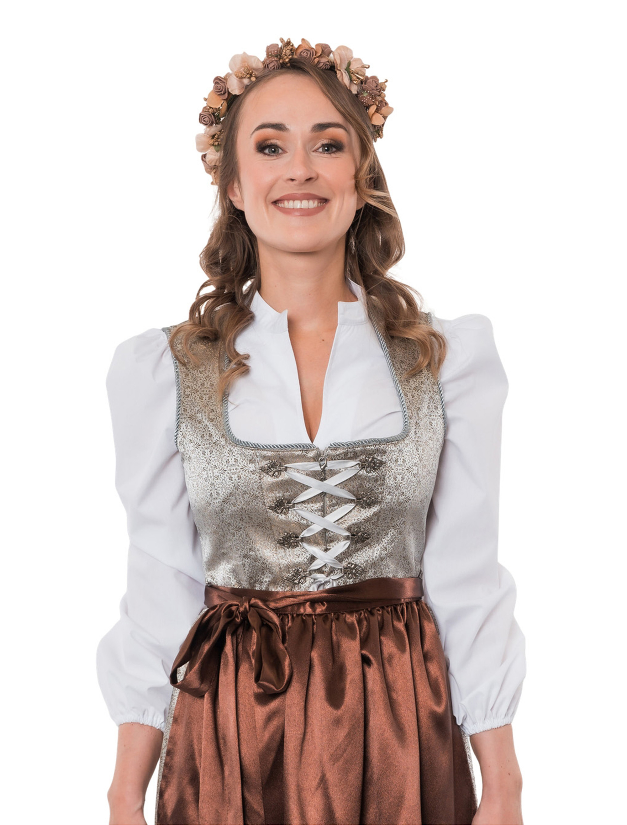 Dirndlbluse Marie Damen weiß 36