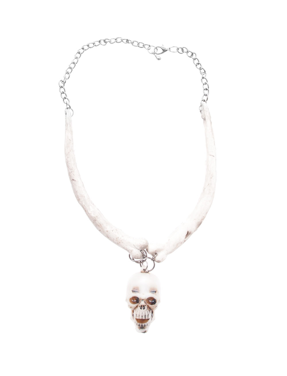 Halskette Totenkopf und Knochen
