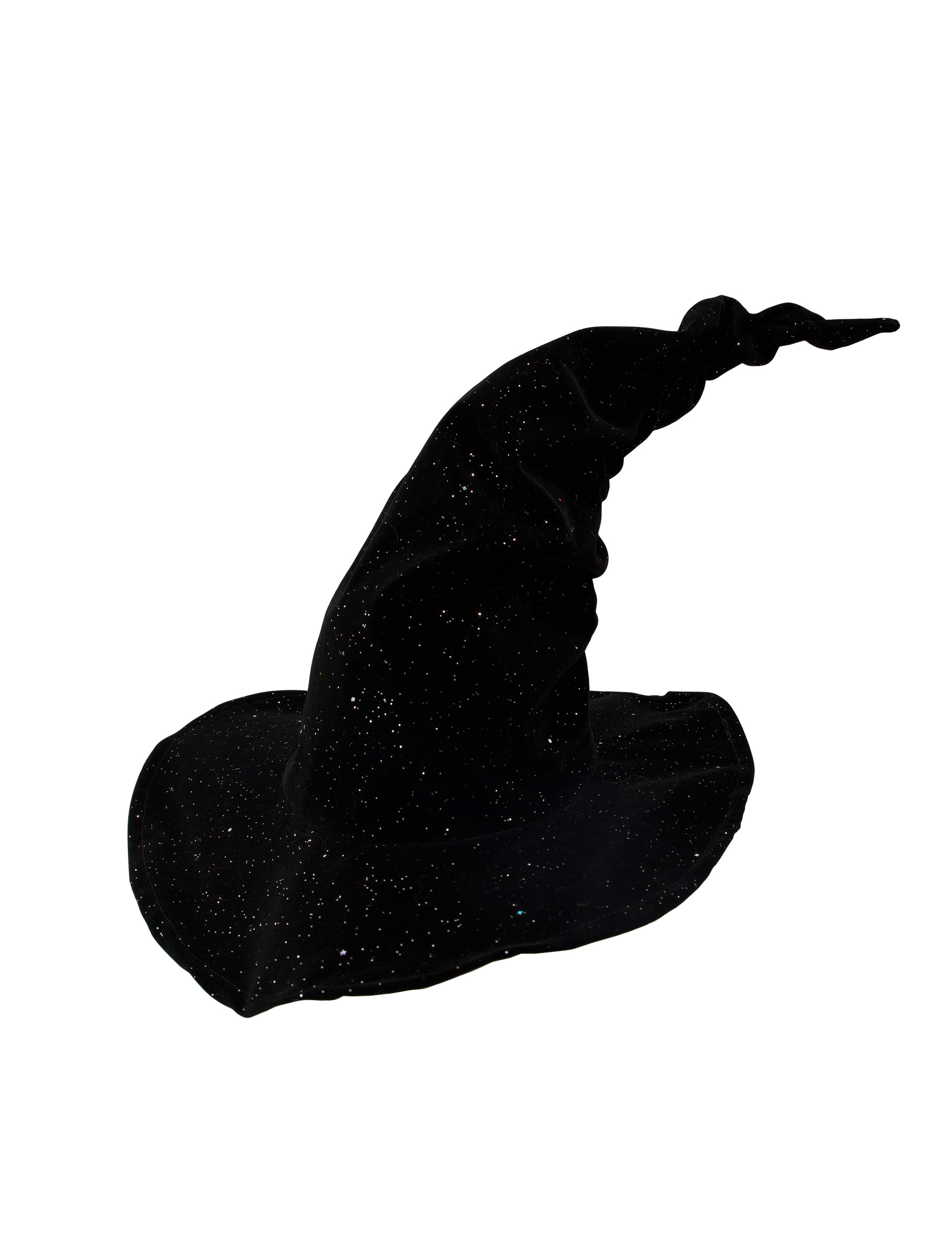 Hexenhut mit Glitzer schwarz 59
