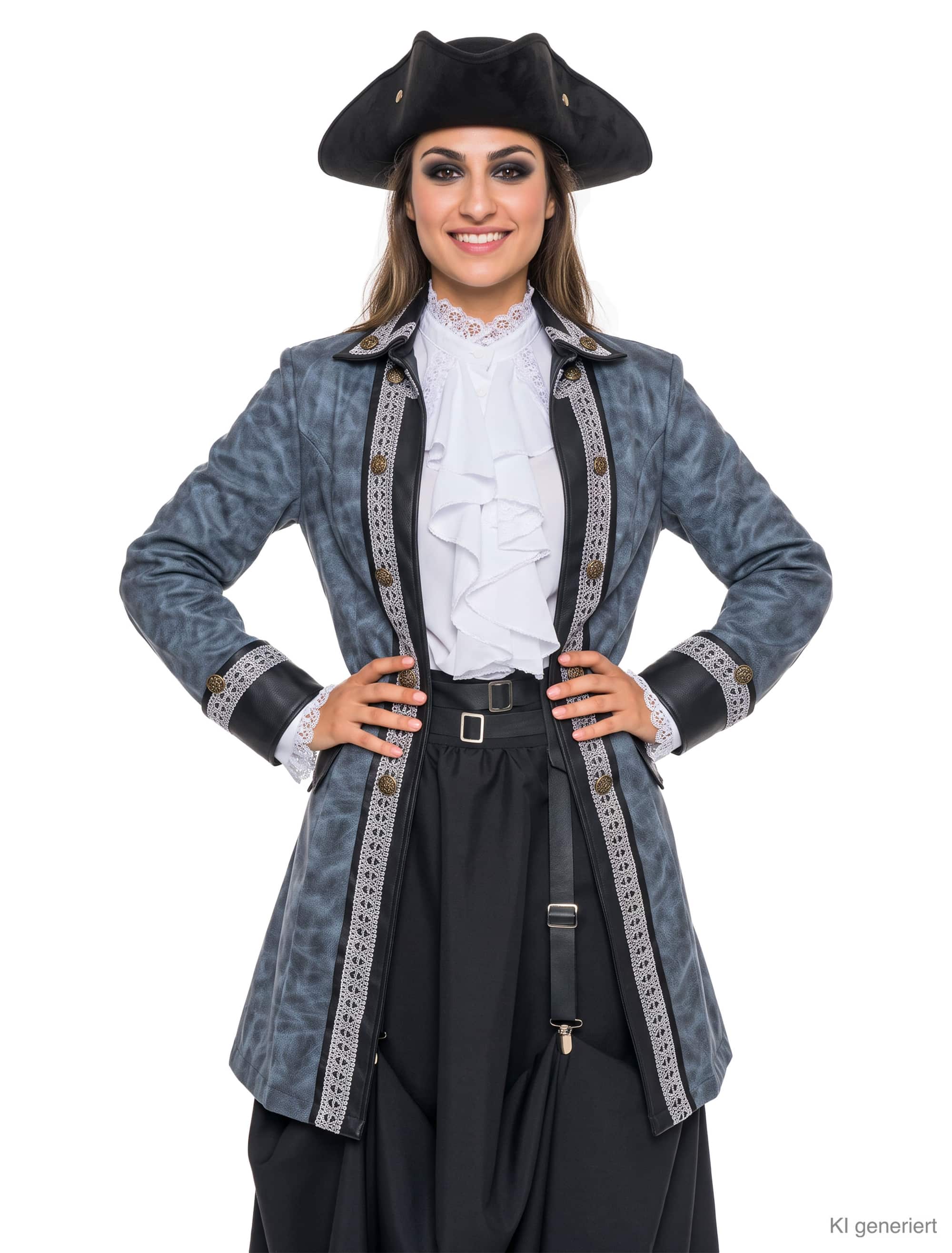 Gehrock deluxe Damen grau S/M