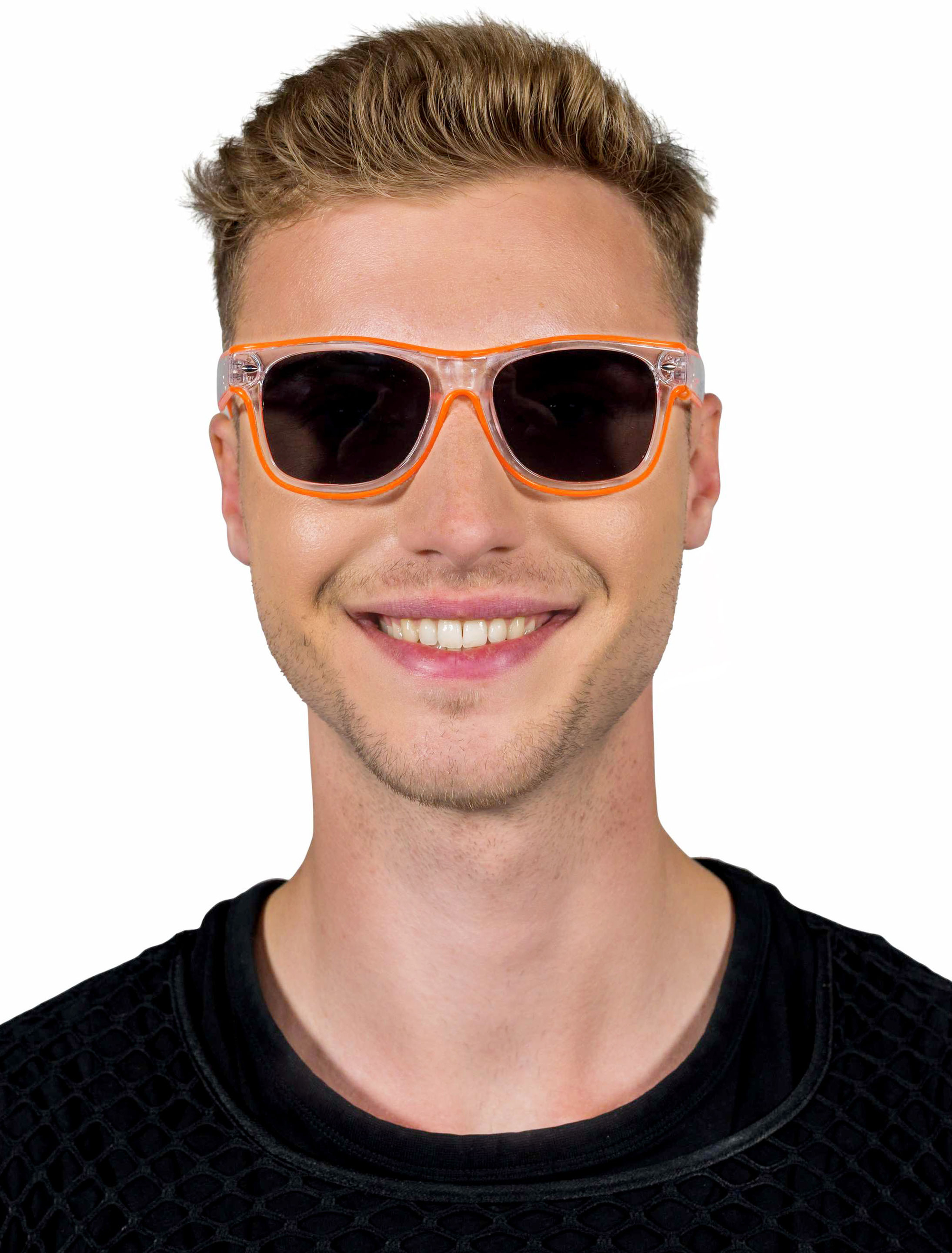 LED Brille neonorange