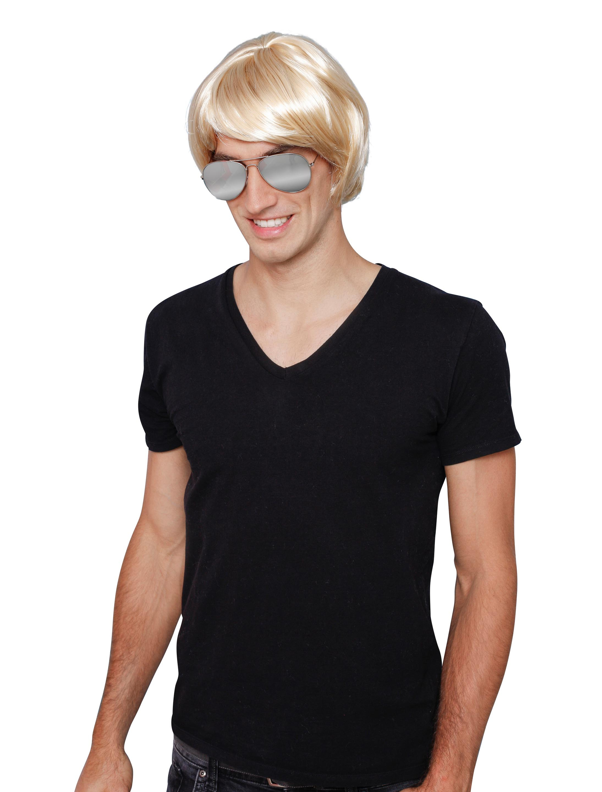 Perücke Musik-Star blond one size