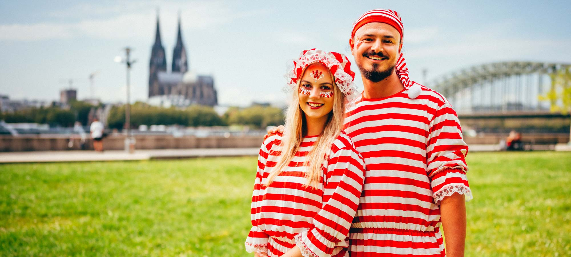 Ringelware in Rot/Weiß für Damen und Herren