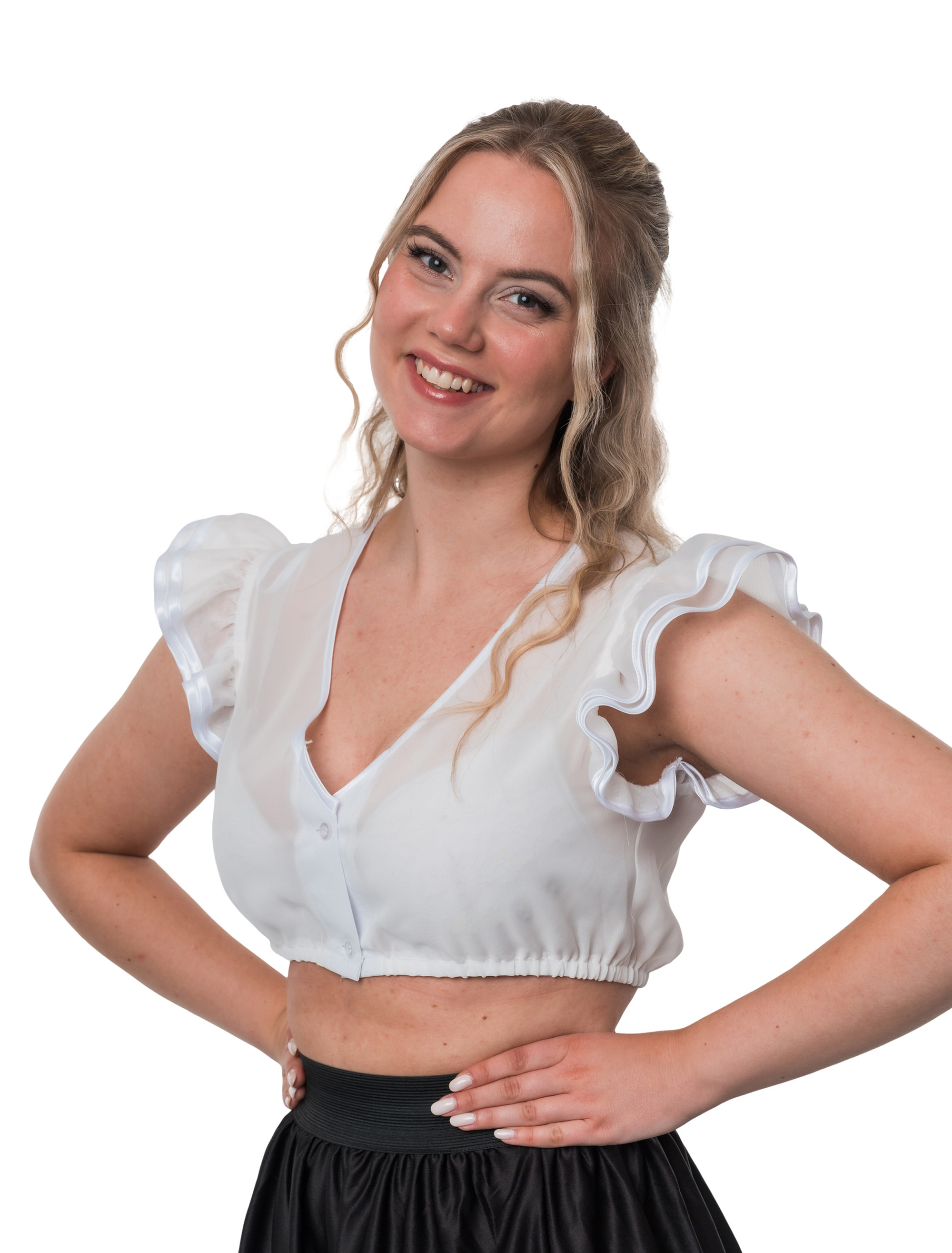 Dirndlbluse Valentina Damen weiß 40