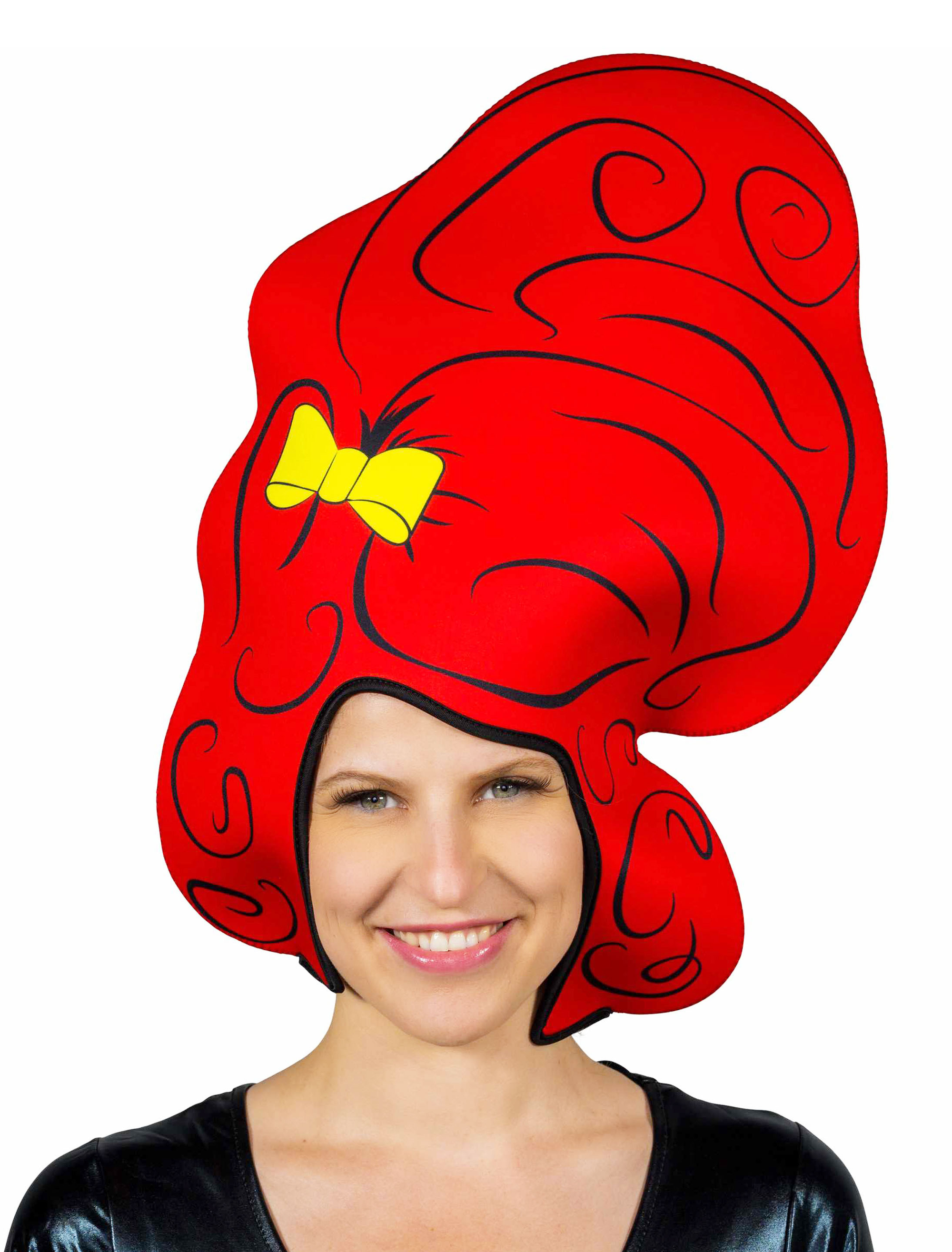 Perücke Comic Girl Schaumstoff rot