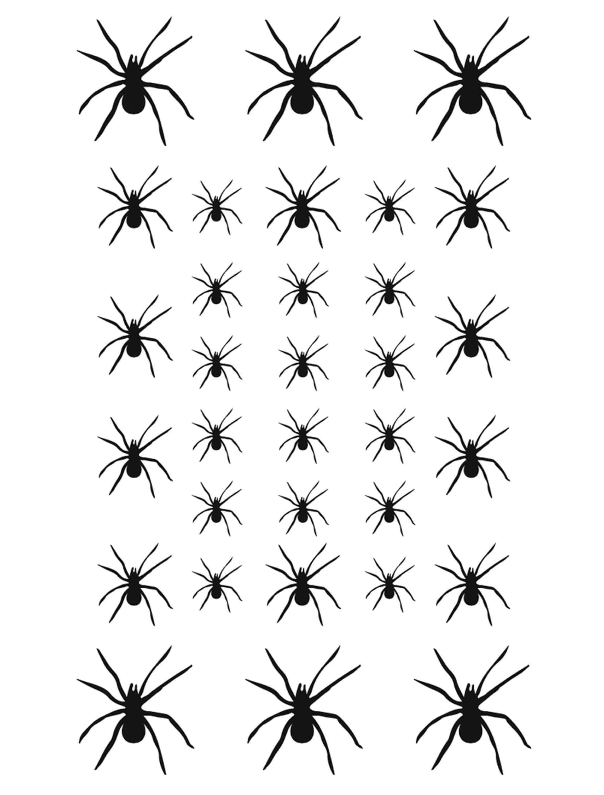 Tattoo Spinne 32 Stk. schwarz