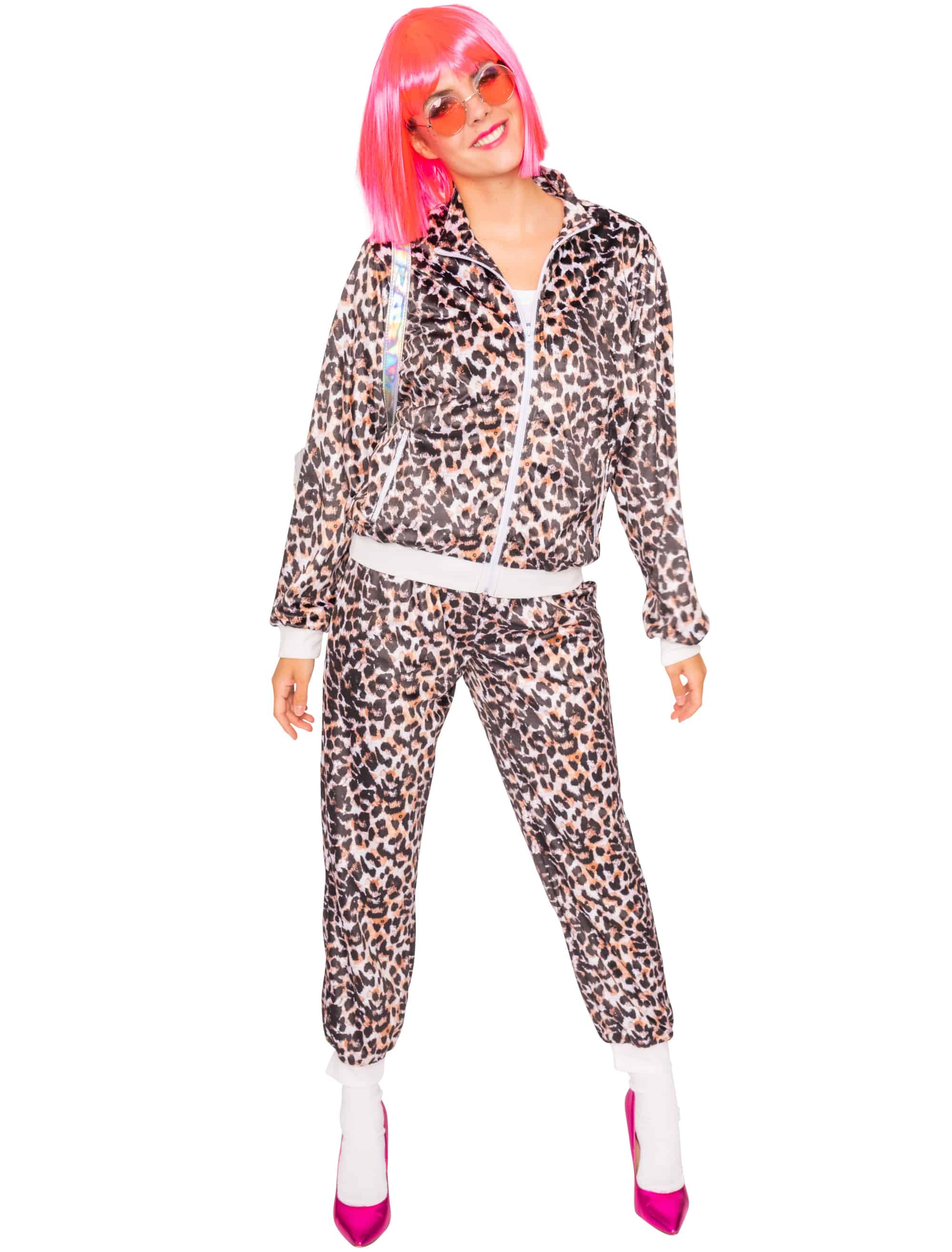 Jogginganzug Leopard 2-tlg. Damen braun L/XL
