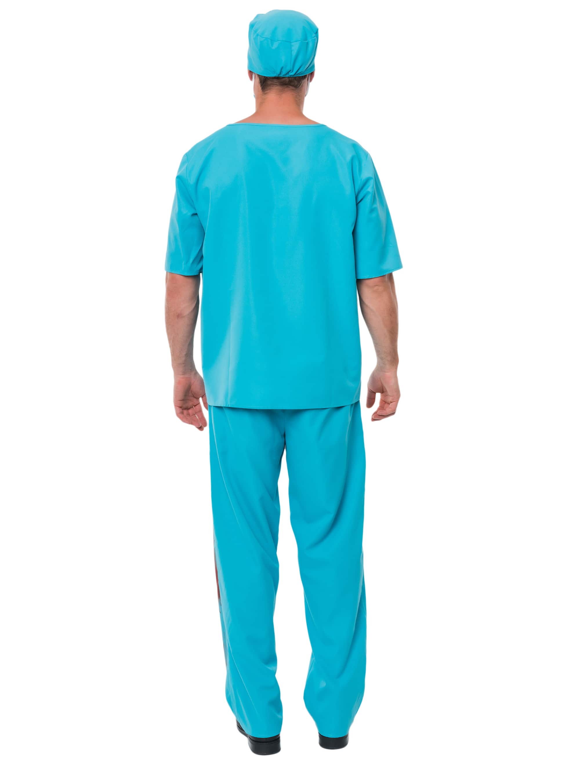 Chirurg blutig 2-tlg. Herren türkis S/M