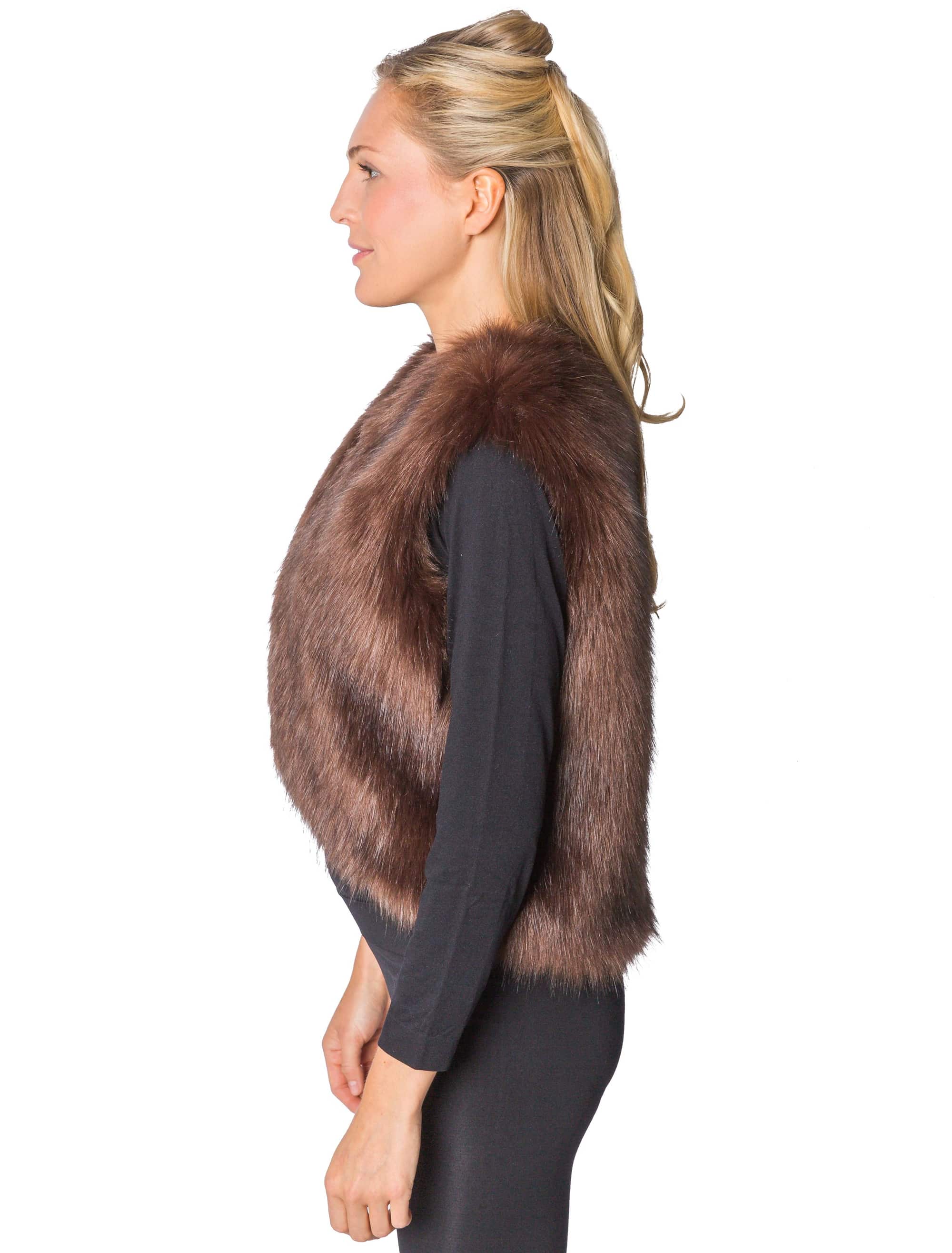 Weste Kunstfell braun L/XL