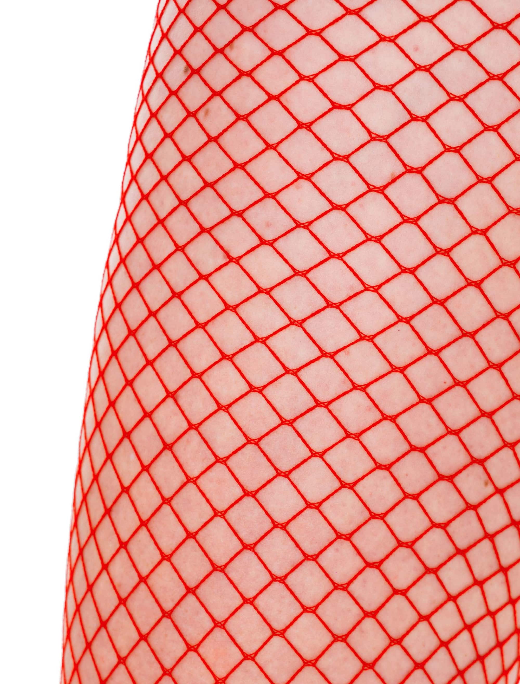 Netzstrumpfhose medium Damen rot L/XL