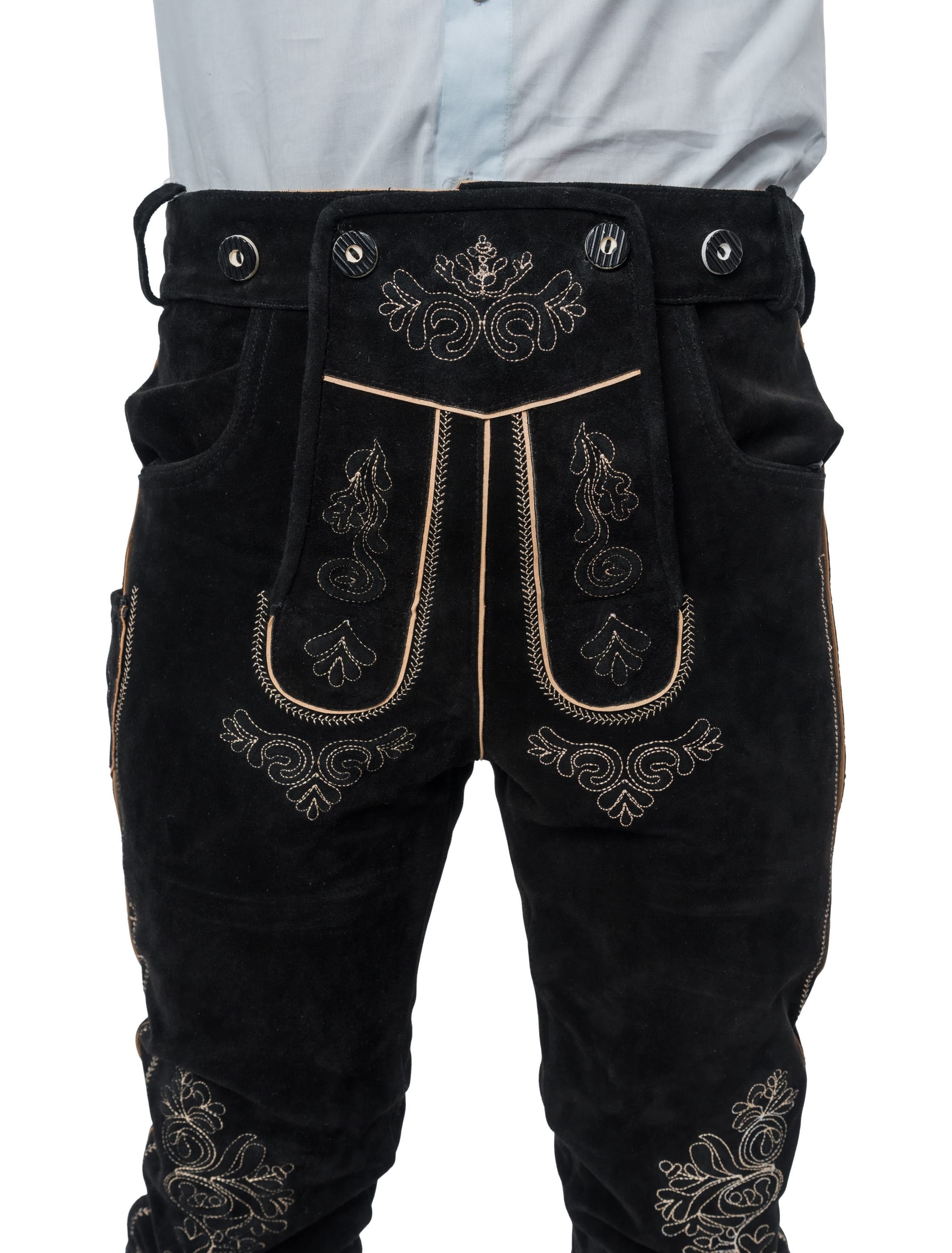 Lederhose Josef Herren schwarz L