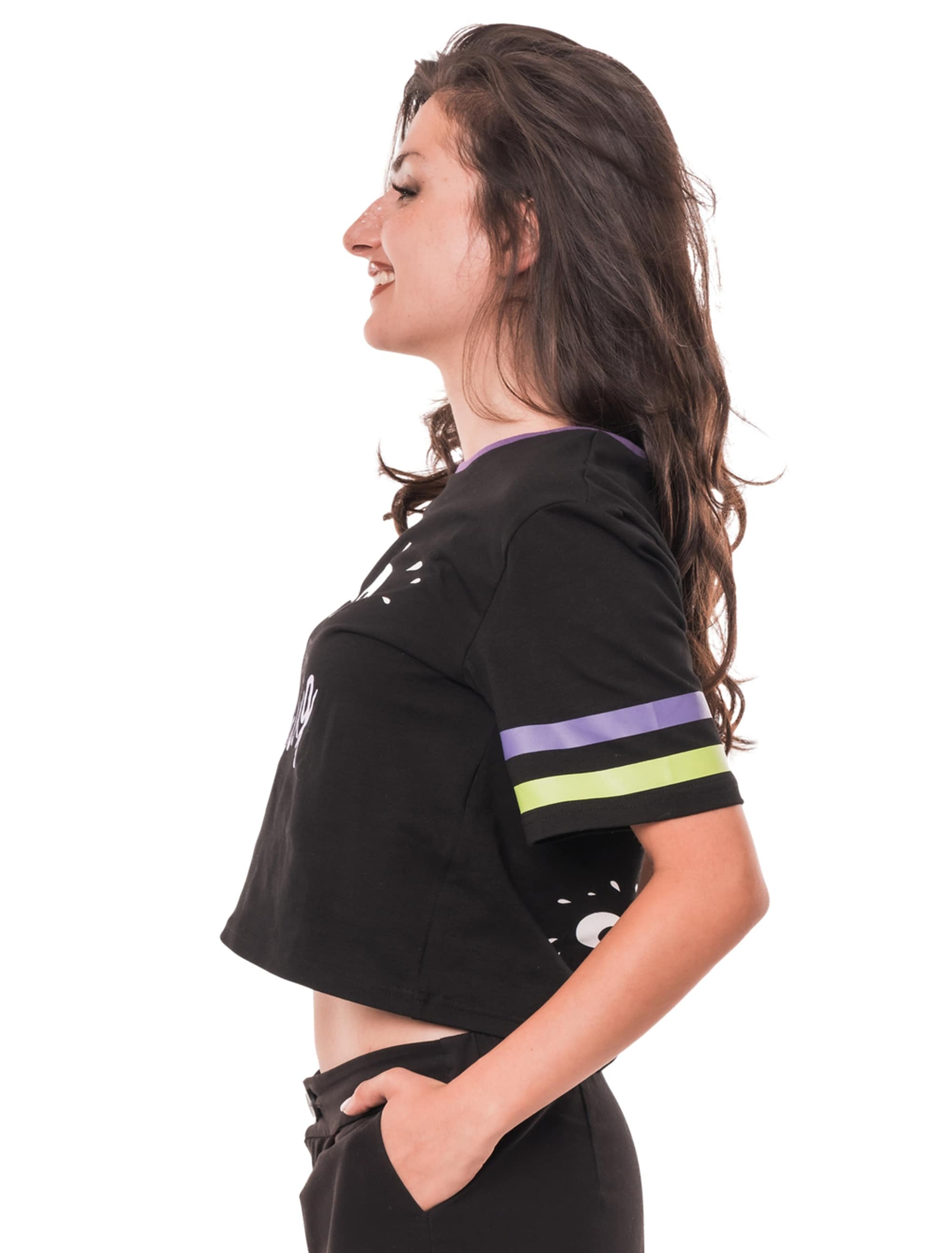 Crop Top Kleiner Feigling Damen schwarz L/XL