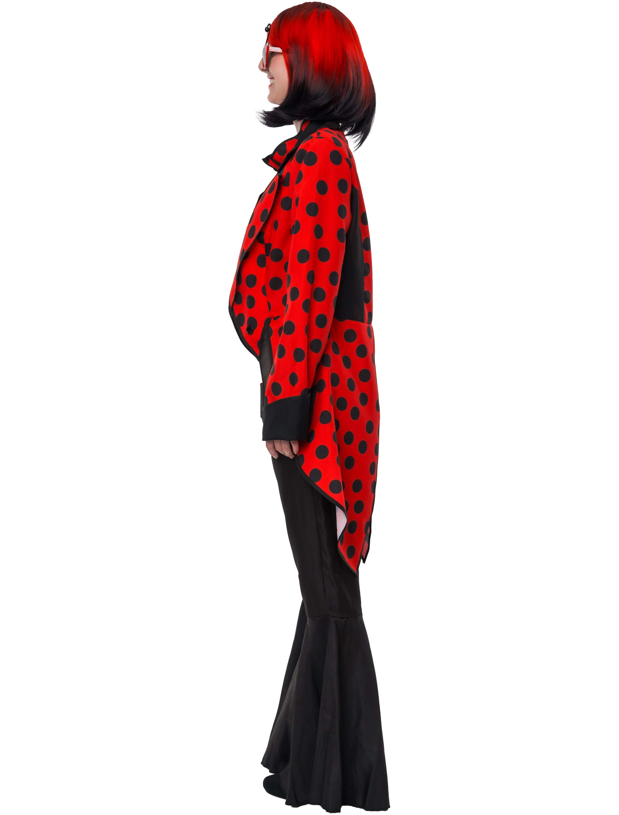 Frack Marienkäfer Damen rot/schwarz S/M