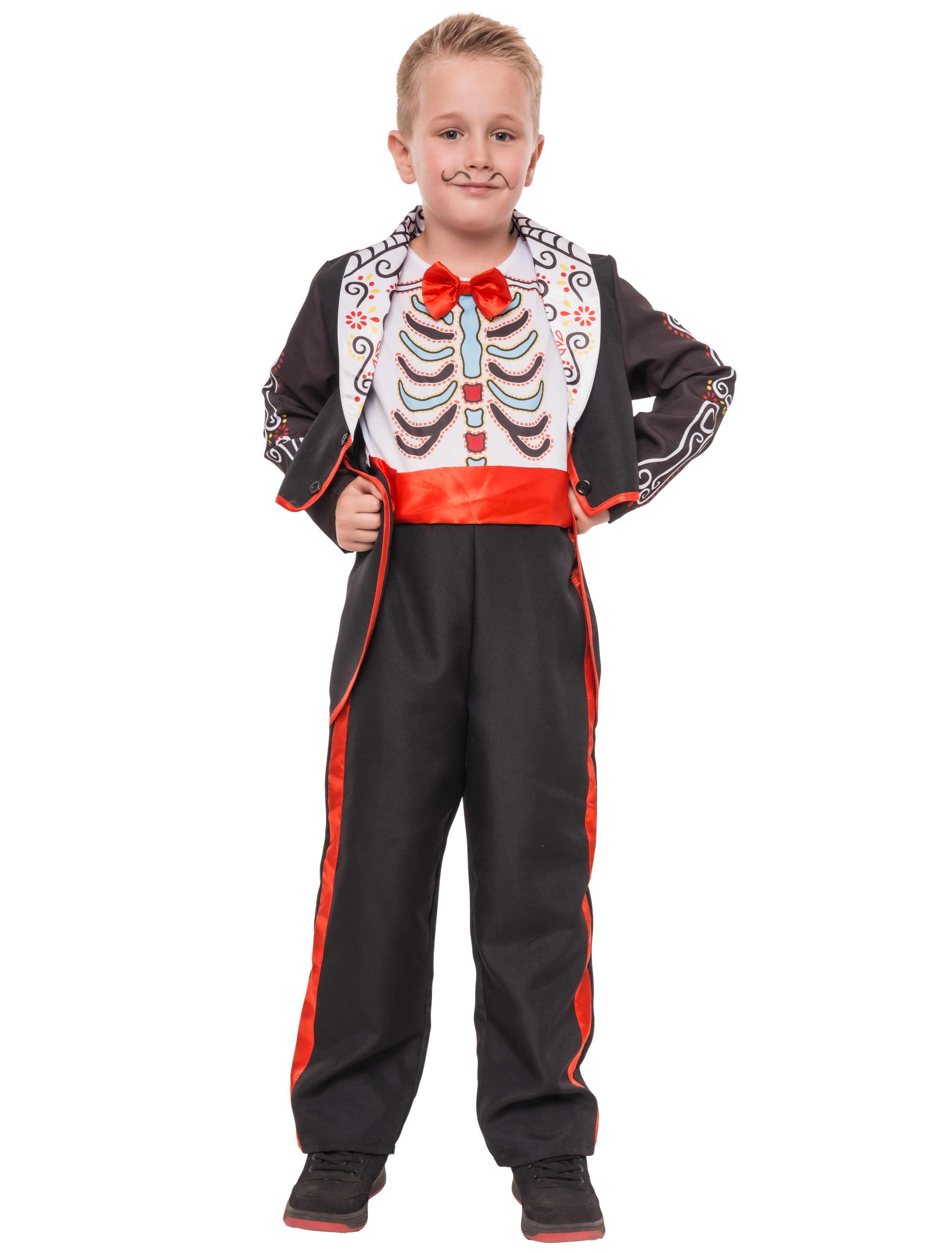 Kostüm Dia de los Muertos 2-tlg. Kinder bunt 4-6 Jahre