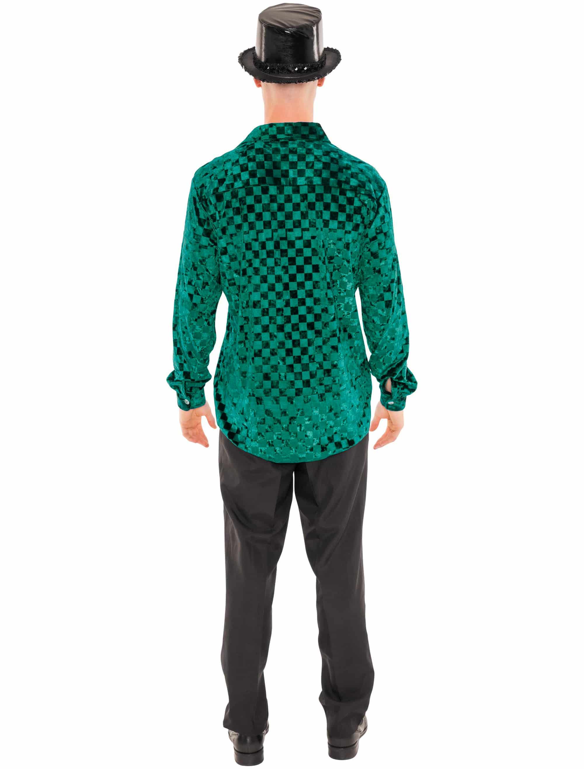 Hemd in Samtoptik Herren grün L/XL