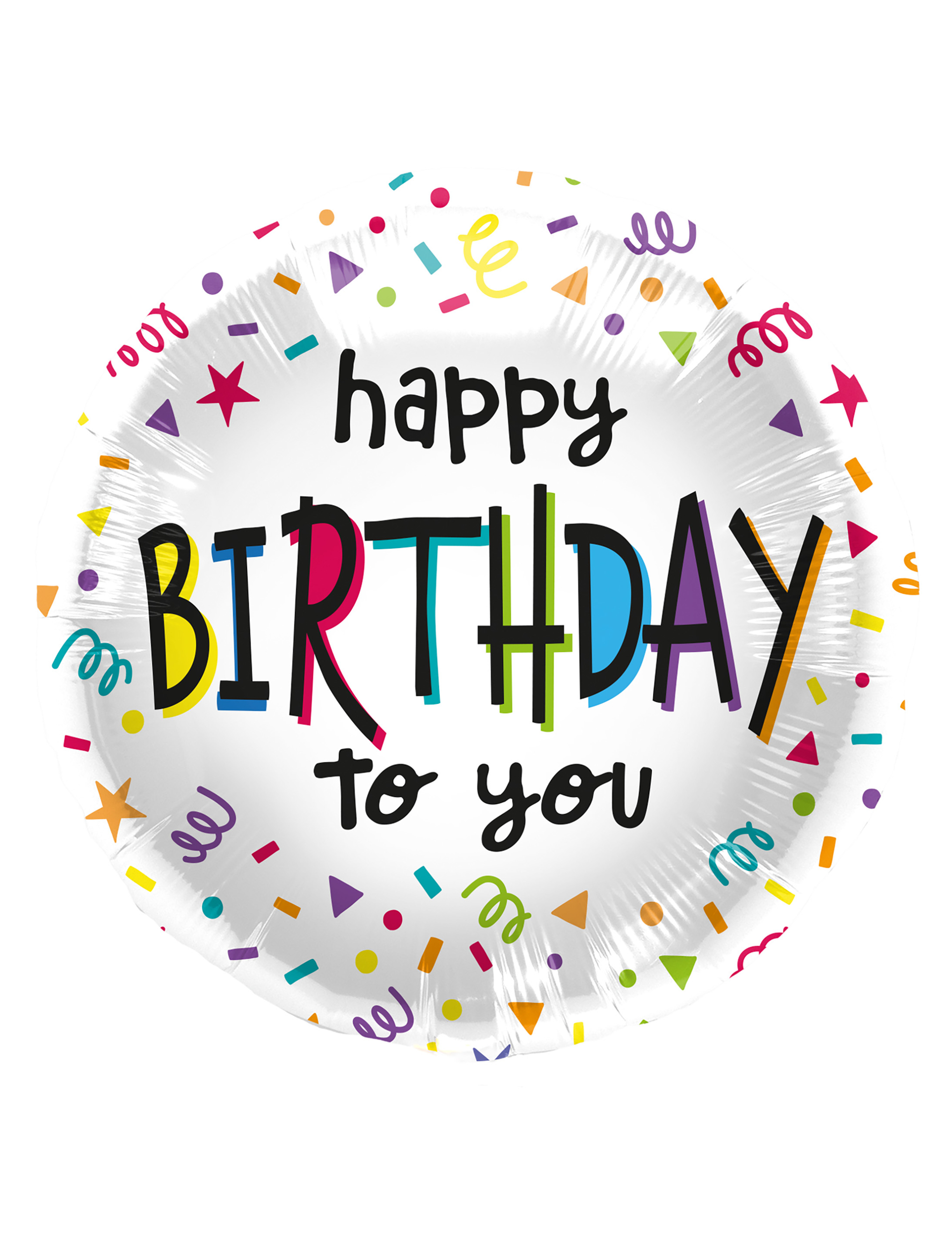 Folienballon Happy birthday to you S bunt