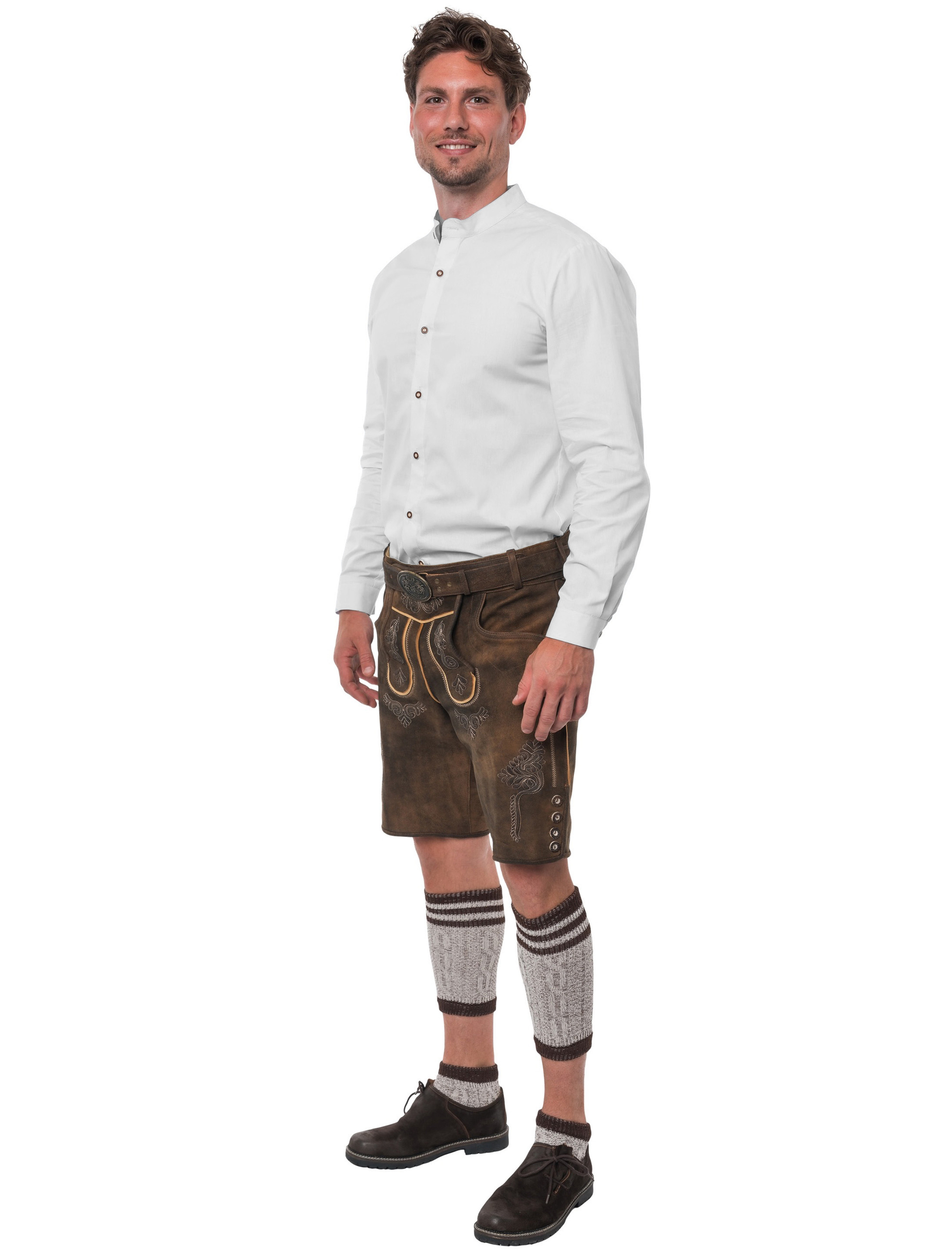 Trachtenhemd Herren weiß L