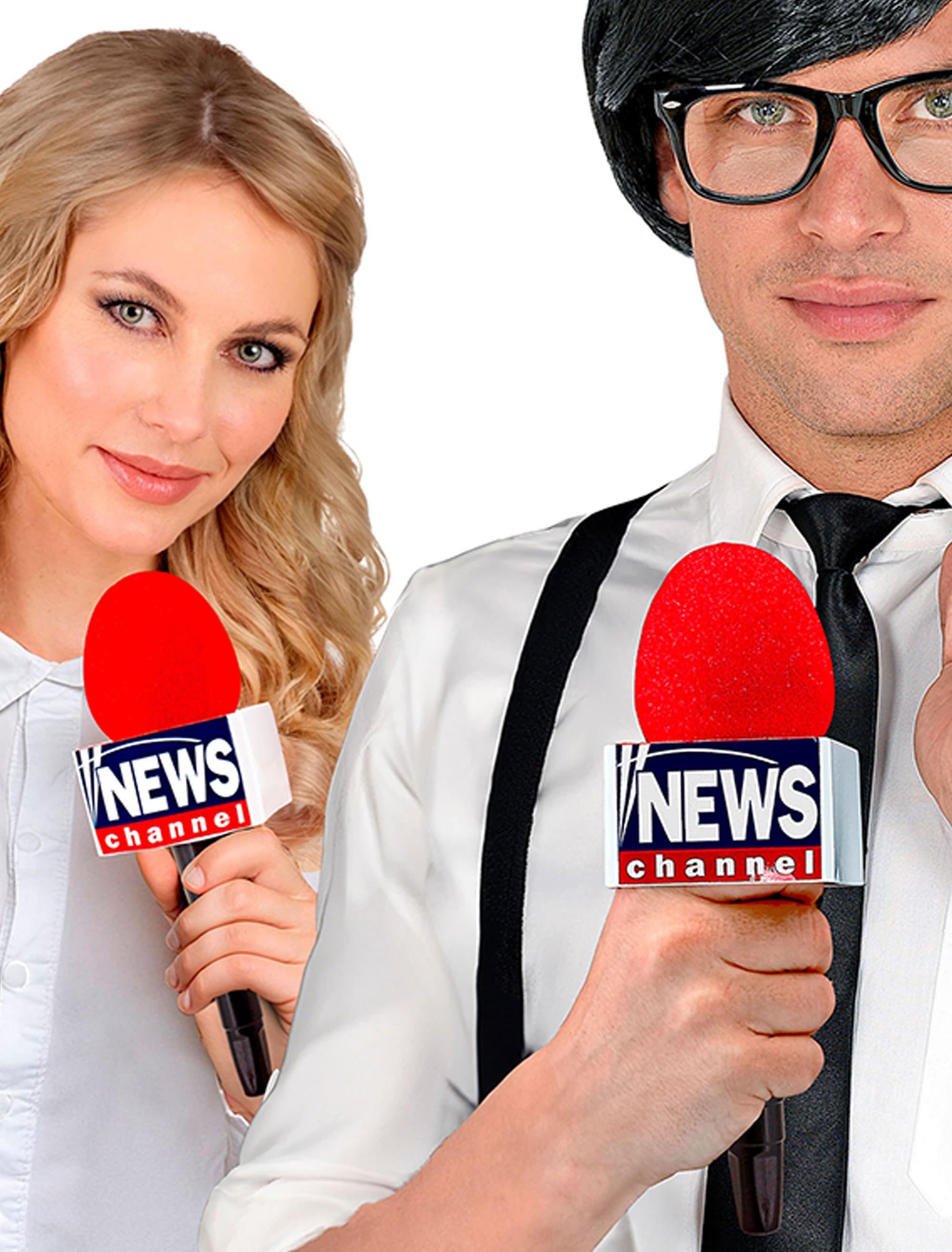 Mikrofon BREAKING NEWS schwarz/rot