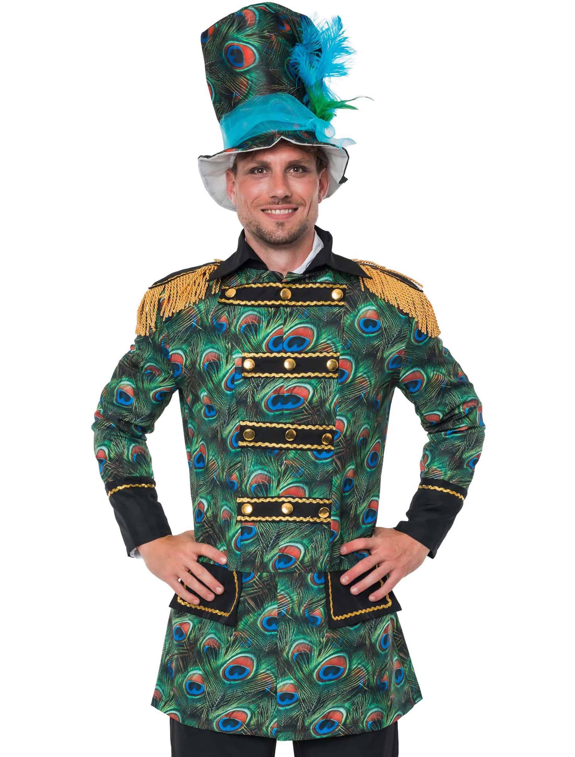 Jacke Pfau mit Epauletten Herren blau/grün M/L