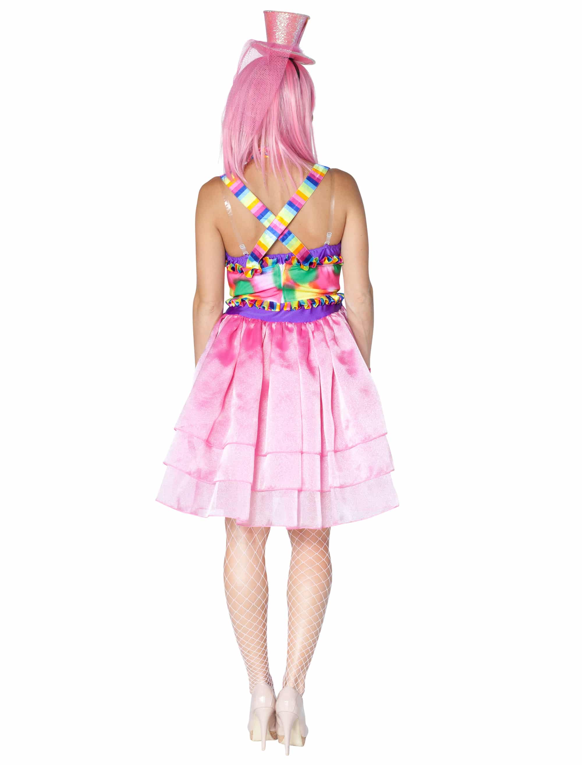 Kleid Clown Damen pink 34