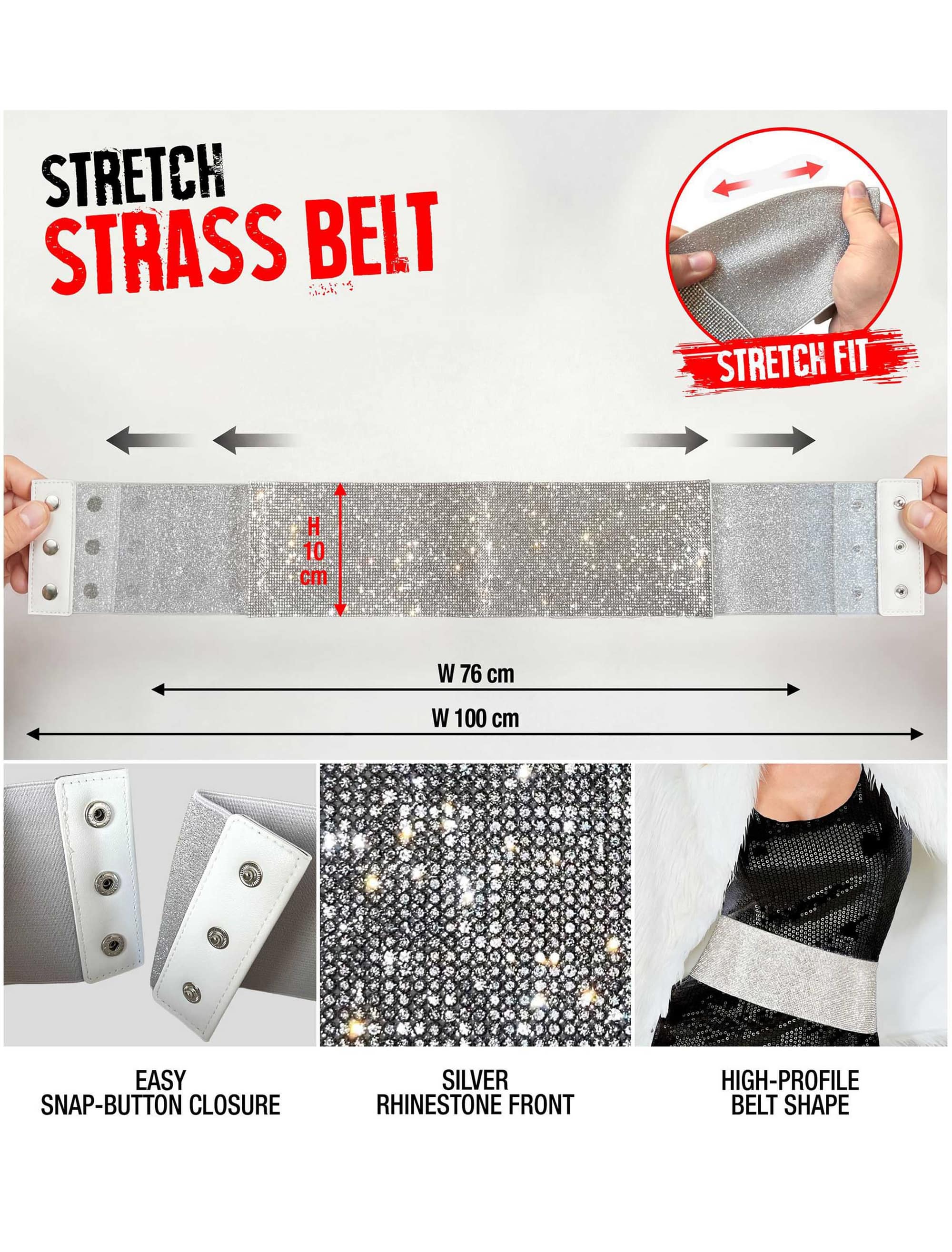 Strassgürtel silber