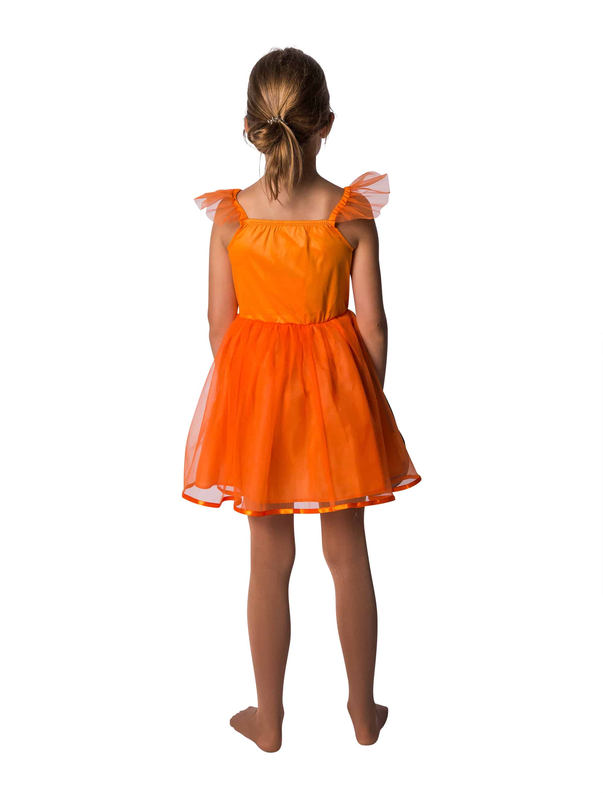 Kleid Schmetterling Kinder orange 9-10 Jahre