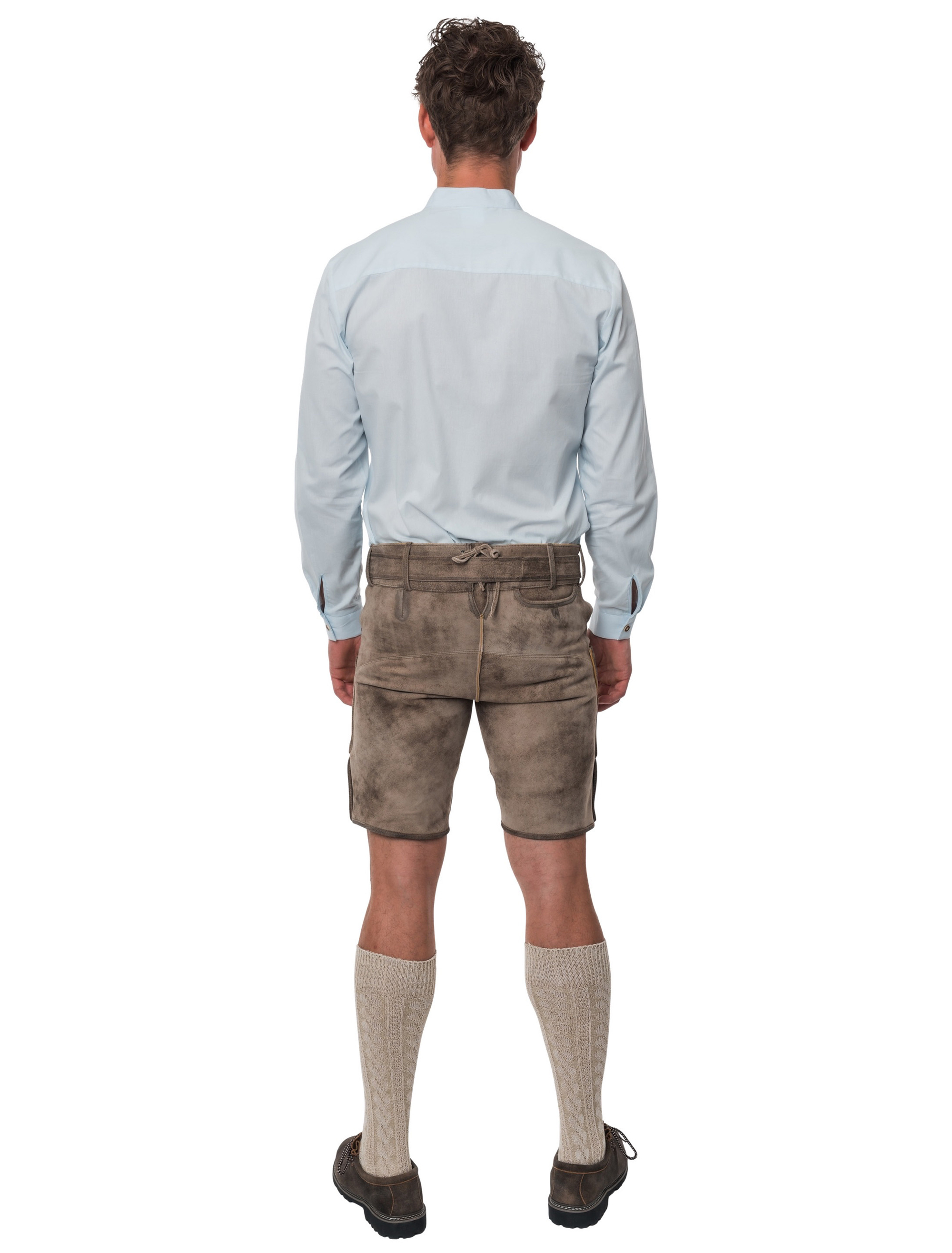 Lederhose Theo kurz Herren beige 4XL