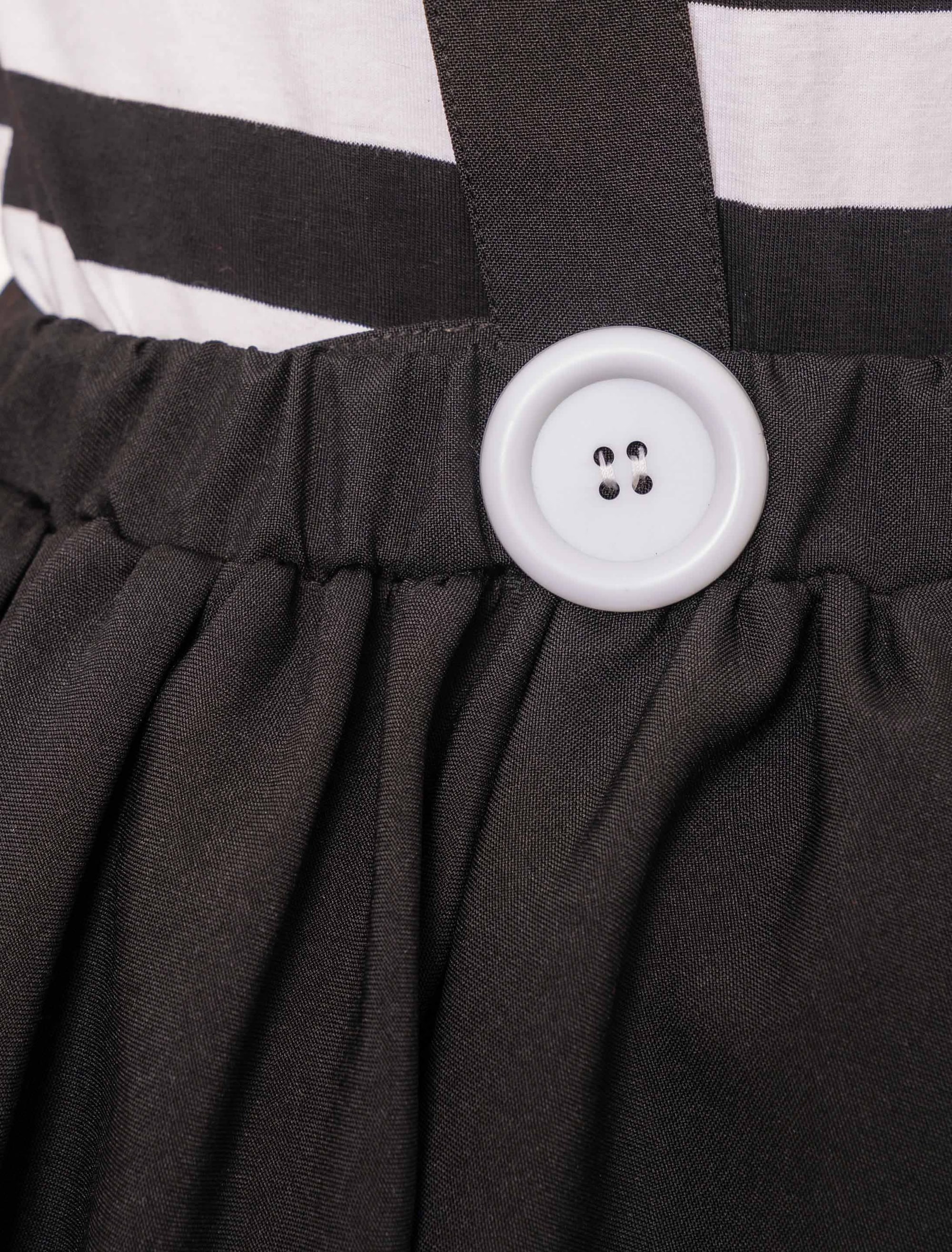 Rock mit Hosenträgern Damen schwarz S/M