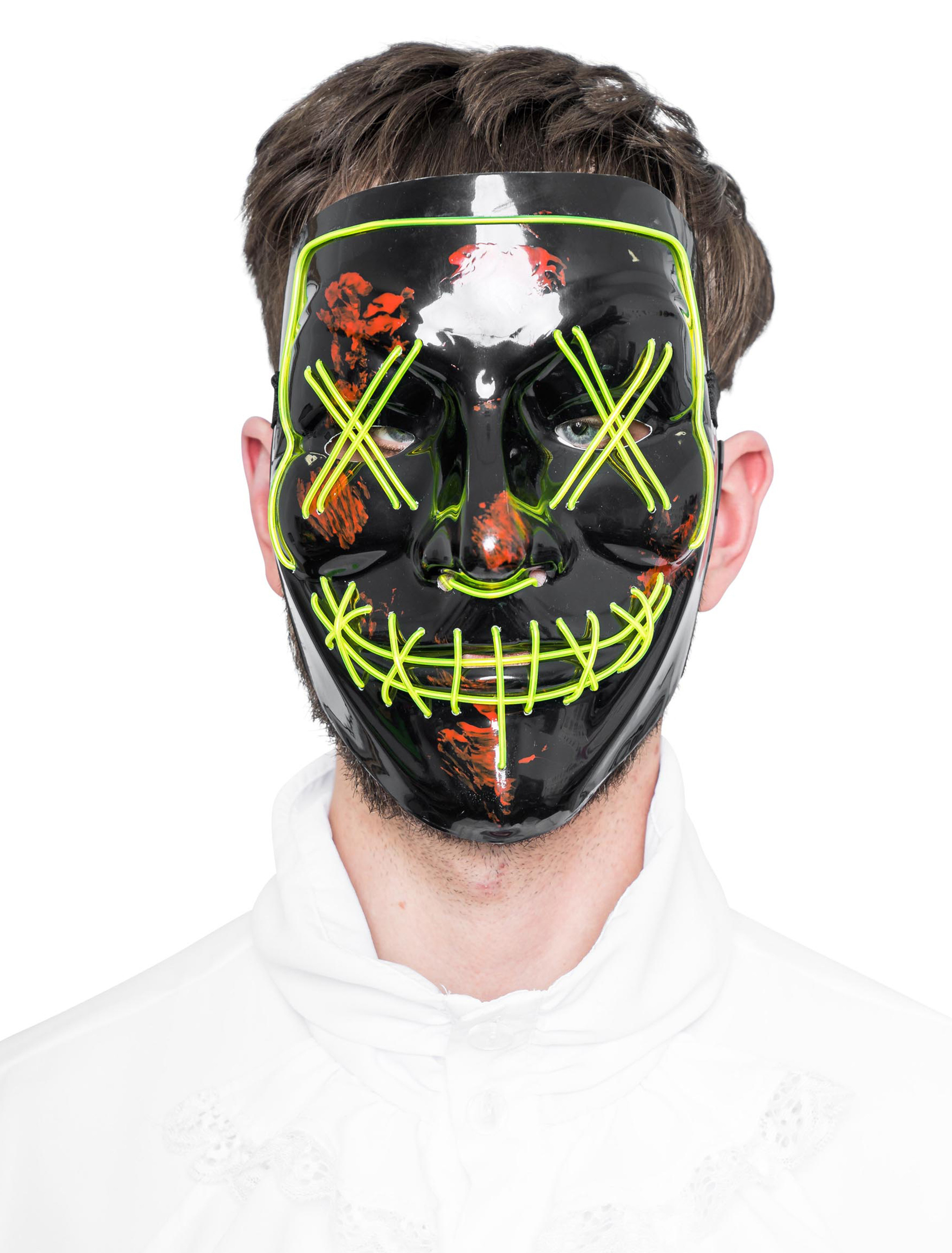 LED Maske Anonym grün